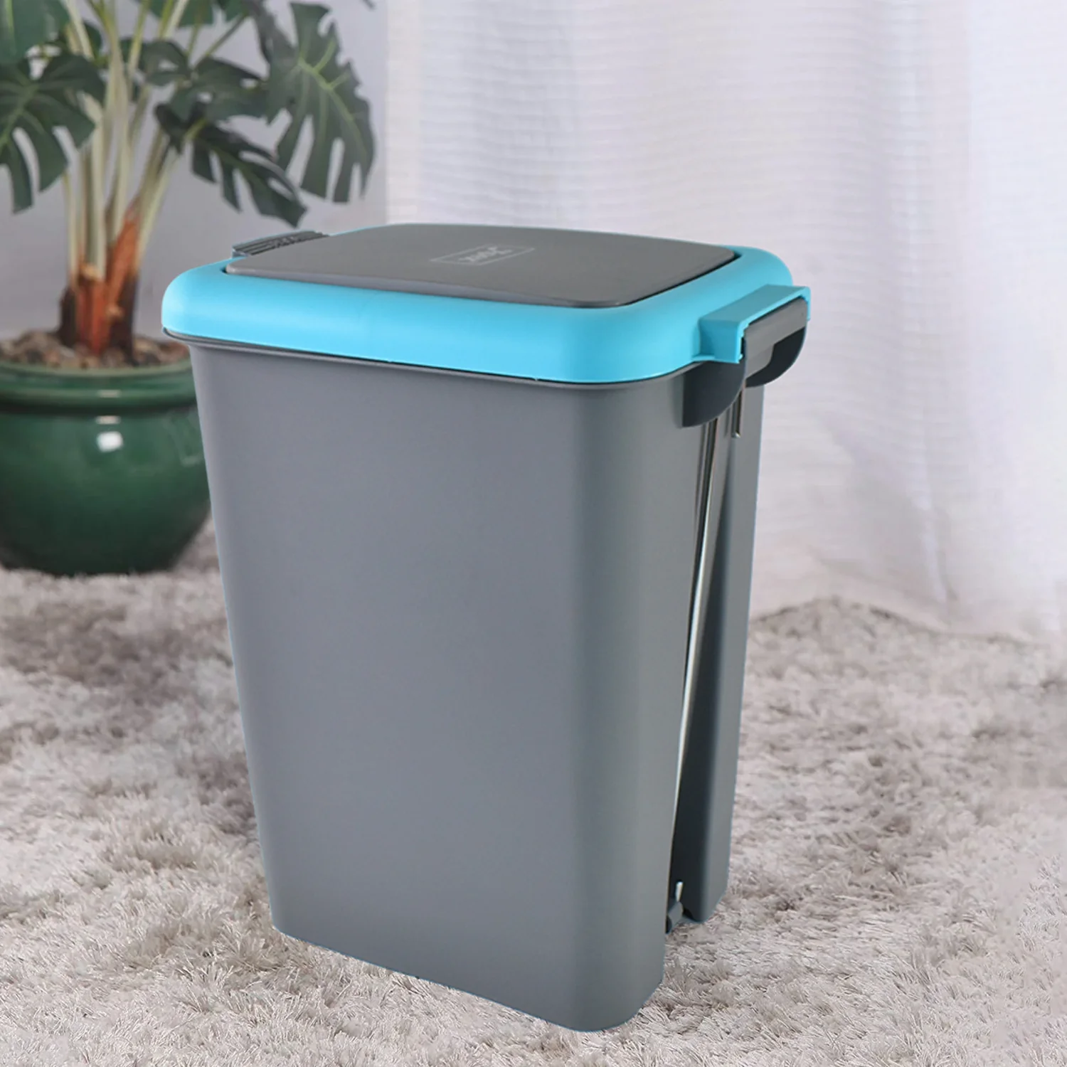 Apex Plastic Push N Pedal Dust Bin 6.5 Liters (1 Pc / Mix Color) - Image 3