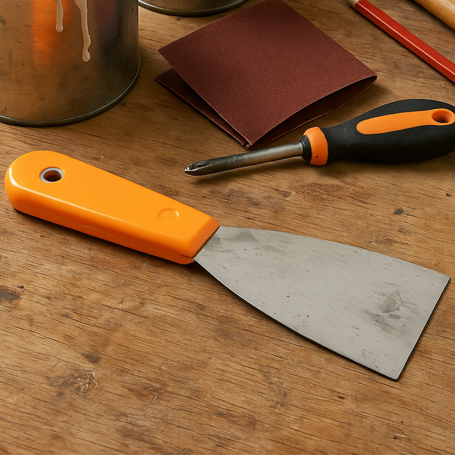 Putty Knife Set with Soft Rubber Handle (1 Pc) - Image 4
