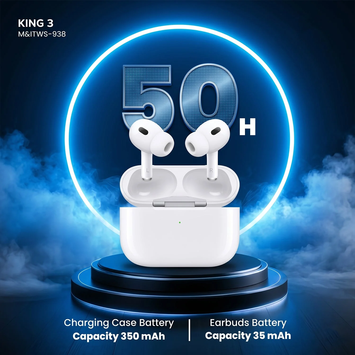 Quad Mic Wireless Bluetooth Earbuds (1 Pc) - Image 3
