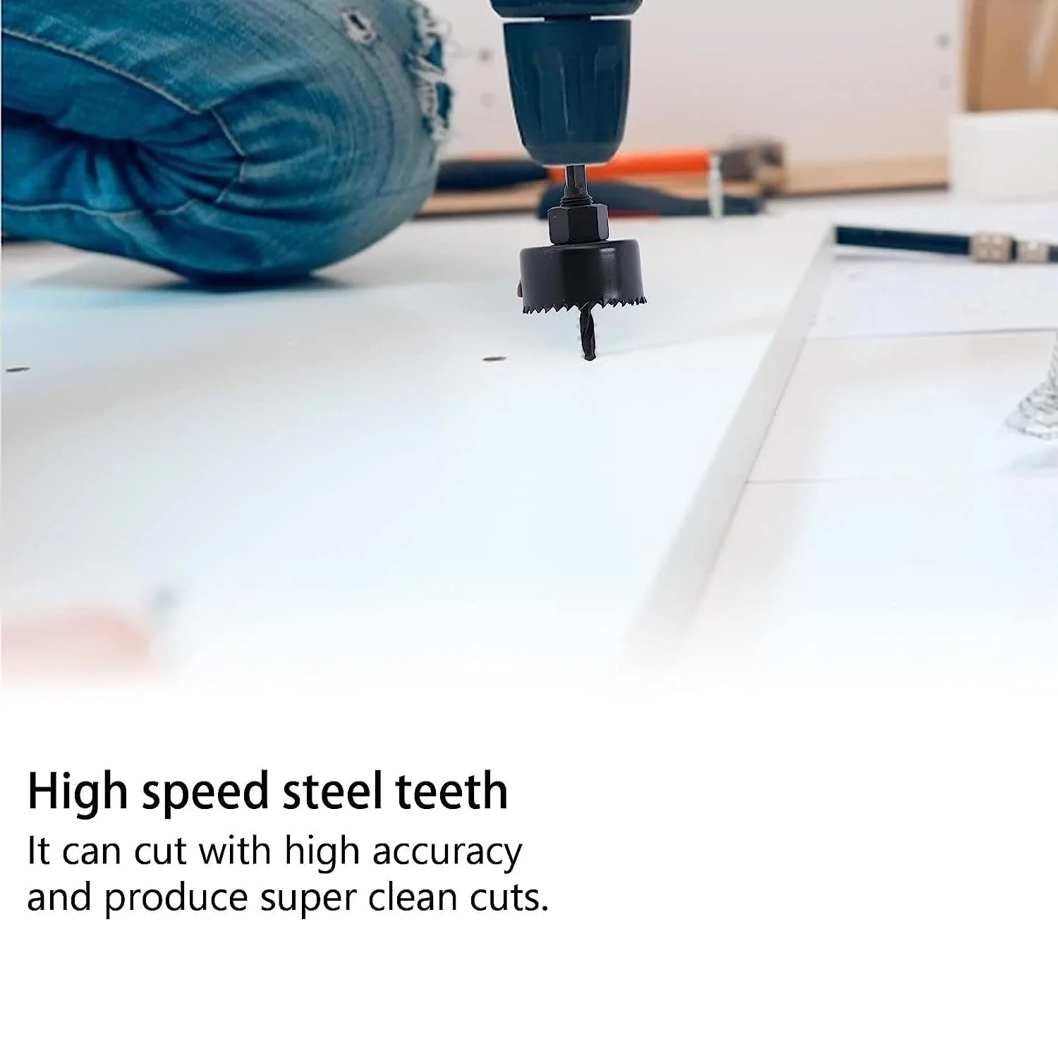 Drill Hole Cutter, Carbon Steel High Accuracy Incisive Hole Saw for Cutting PCV  (18 Pcs Set) - Image 12