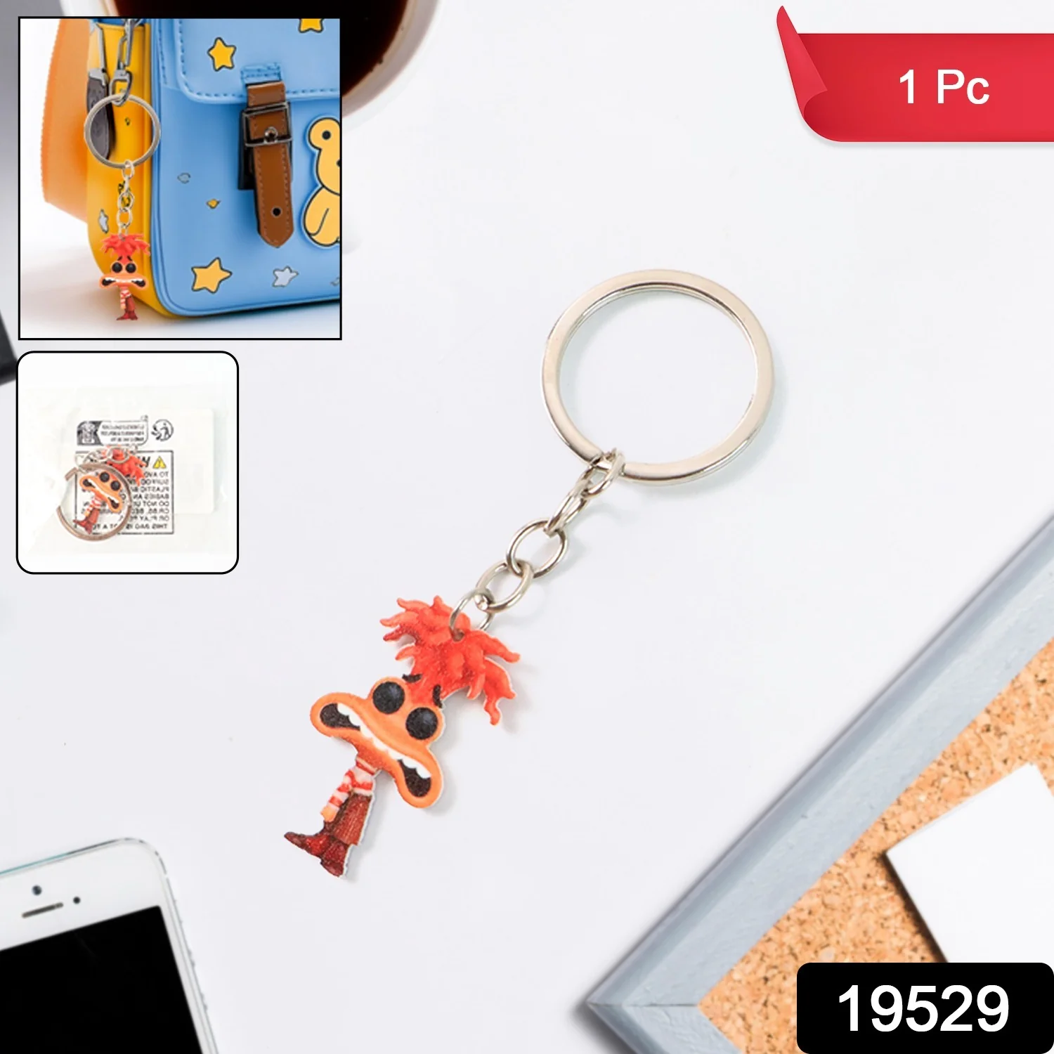 Quirky Cartoon Character Keychain (1 Pc) - Image 2