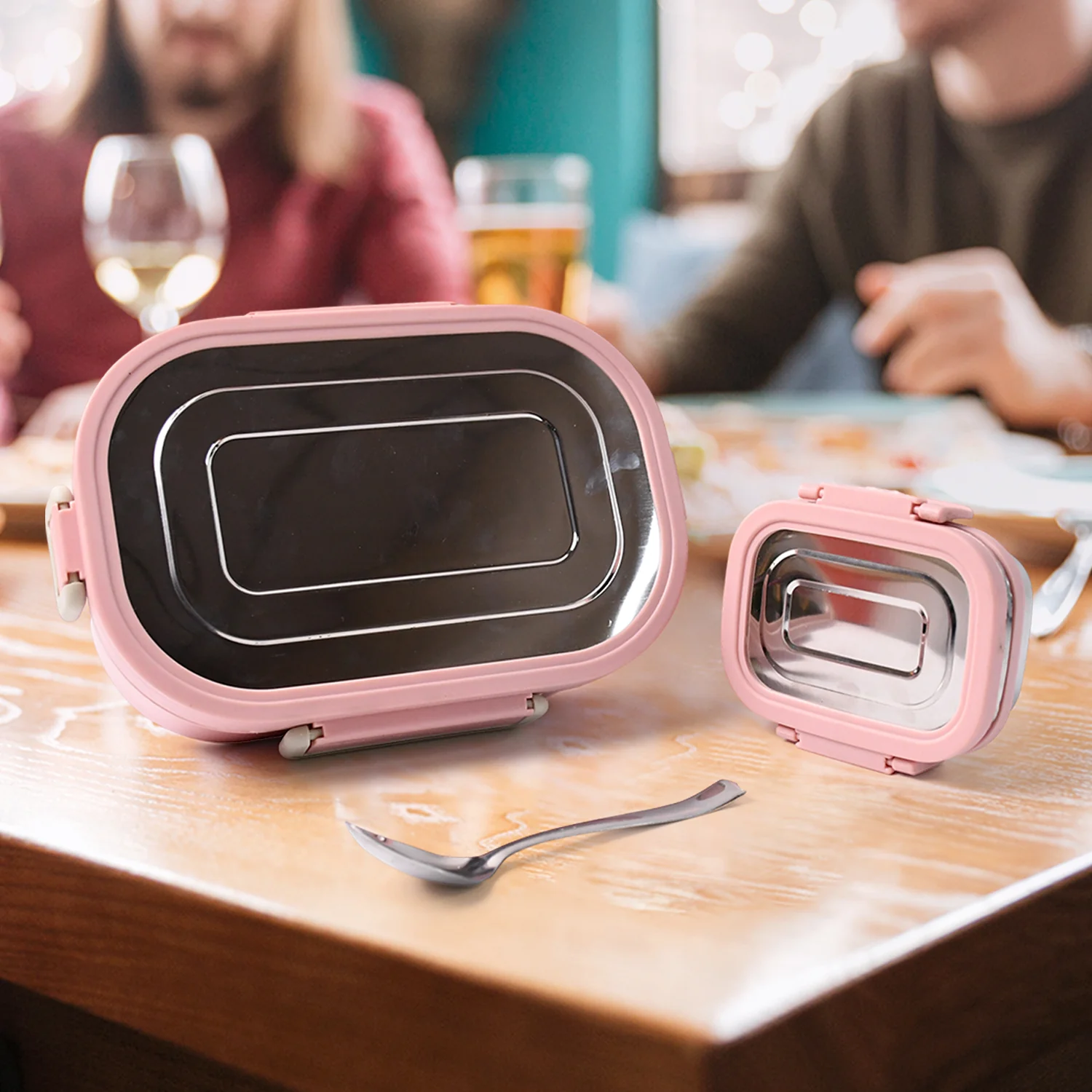 Qunic Stainless Steel Snack Lunch Box (With Small Box) - Image 4