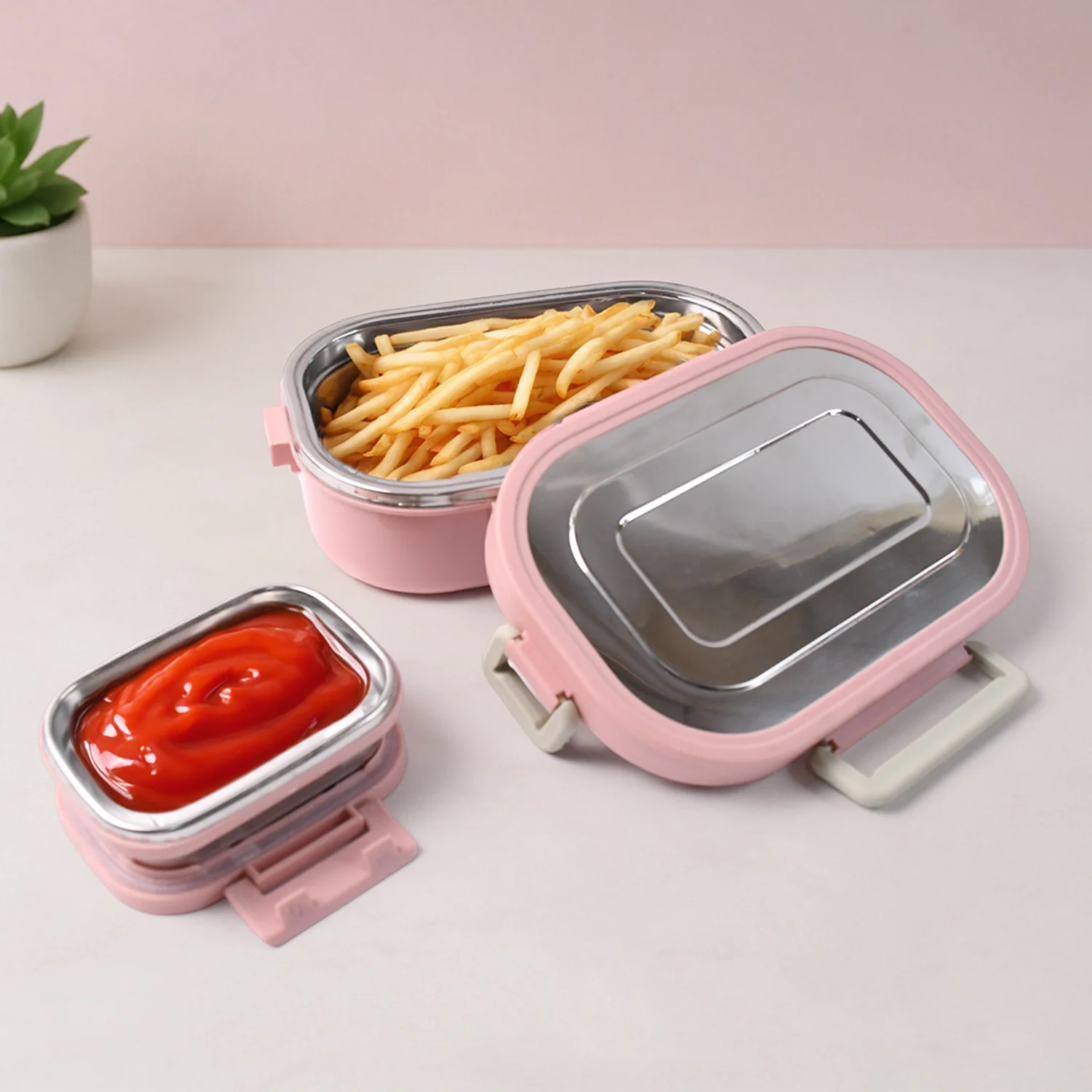 Qunic Stainless Steel Snack Lunch Box (With Small Box) - Image 5