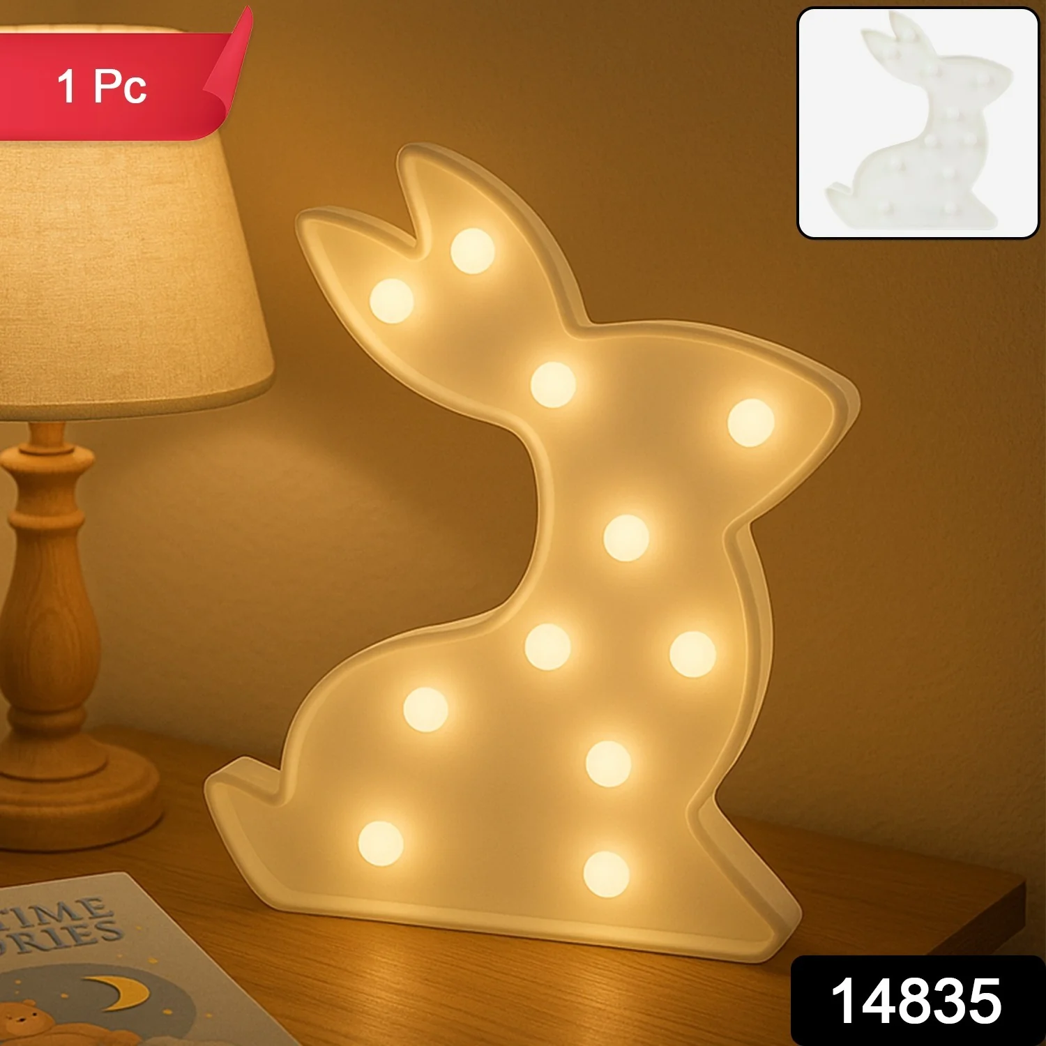 Rabbit Shaped LED Decorative Night Light (1 Pc) - Image 2