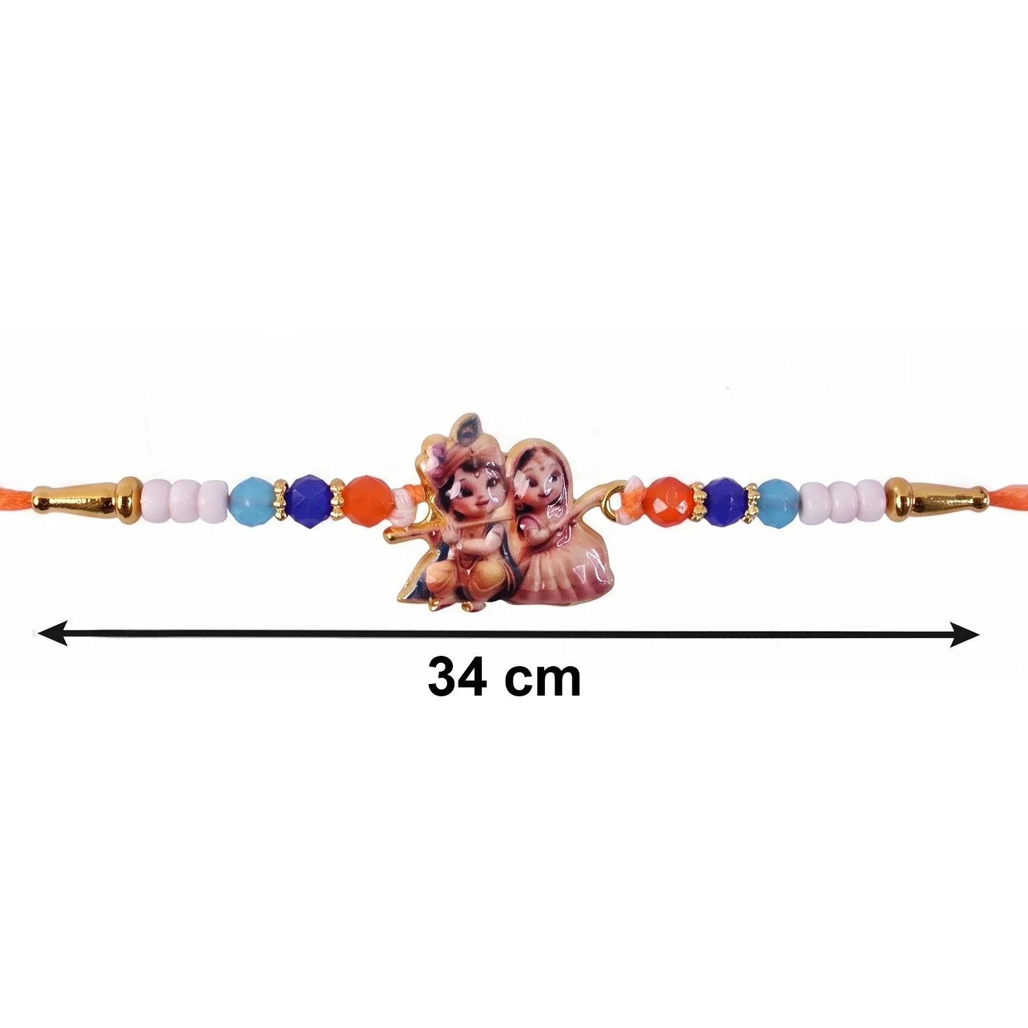 Radha Krishna Devotional Designer Rakhi - Image 6