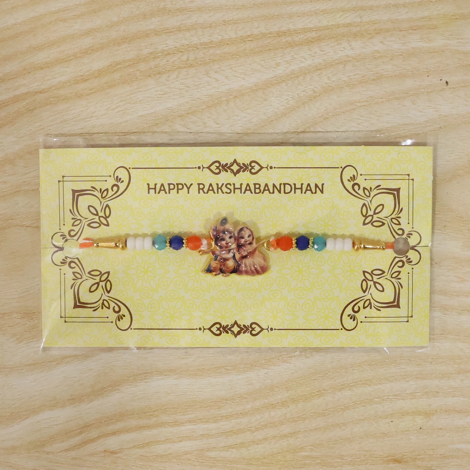 Radha Krishna Devotional Designer Rakhi - Image 7