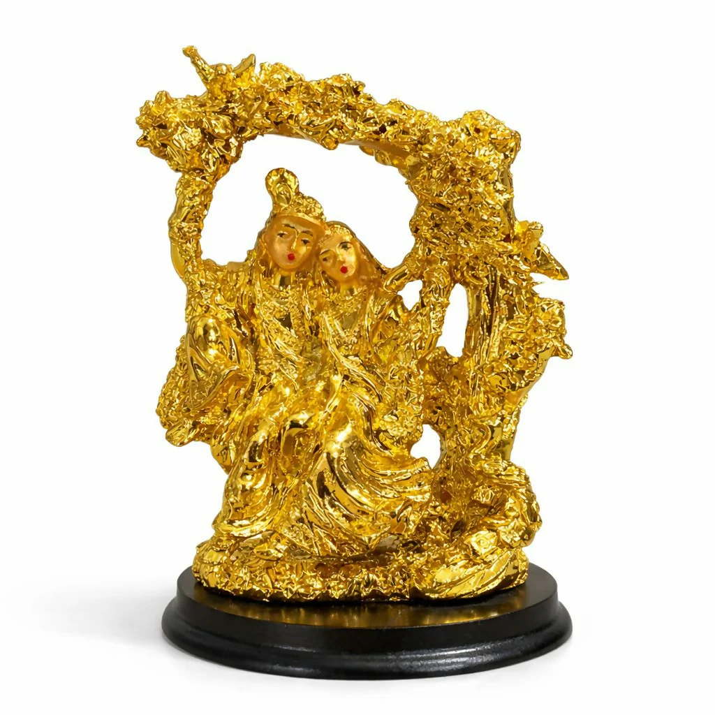 Radha Krishna Idol with Decorative Arch Showpiece for Home - Image 3