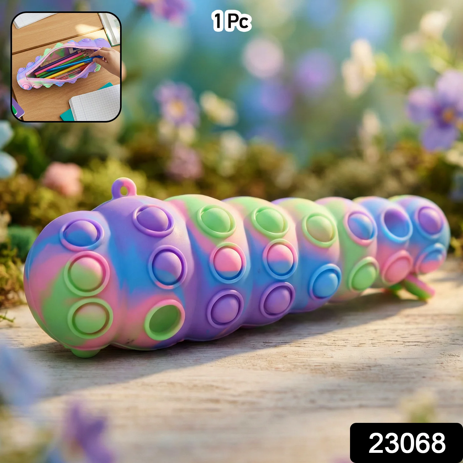 Rainbow Caterpillar Pop It Toy (1 Pc) - Image 2
