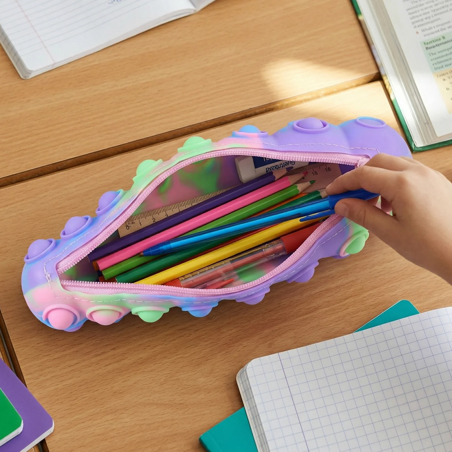 Rainbow Caterpillar Pop It Toy (1 Pc) - Image 4