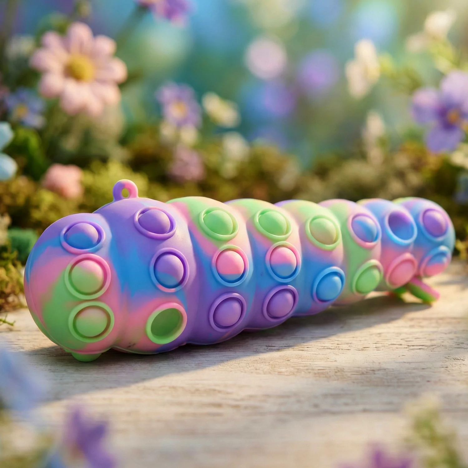 Rainbow Caterpillar Pop It Toy (1 Pc) - Image 7