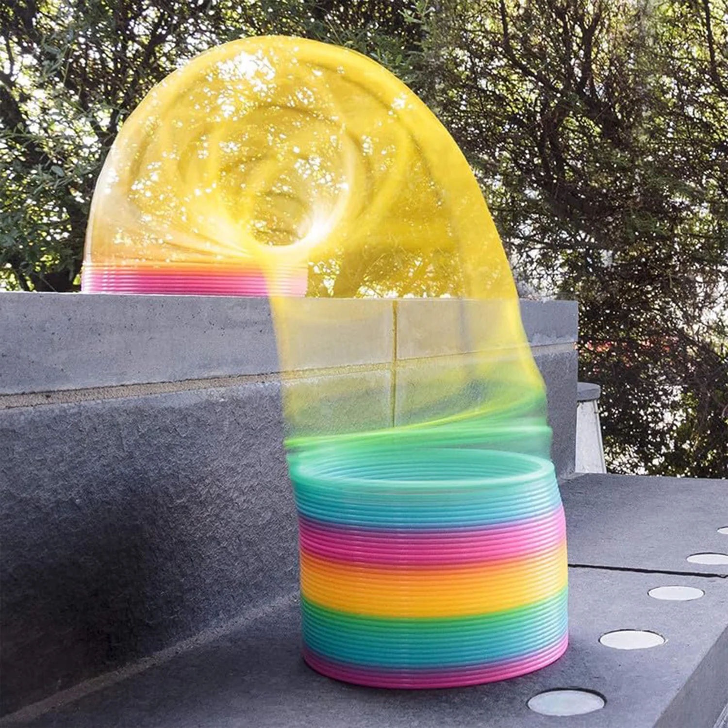 Rainbow Slinky Spring Toy – Compact Fun Toy for Kids & Adults, Gift-Friendly - Image 4