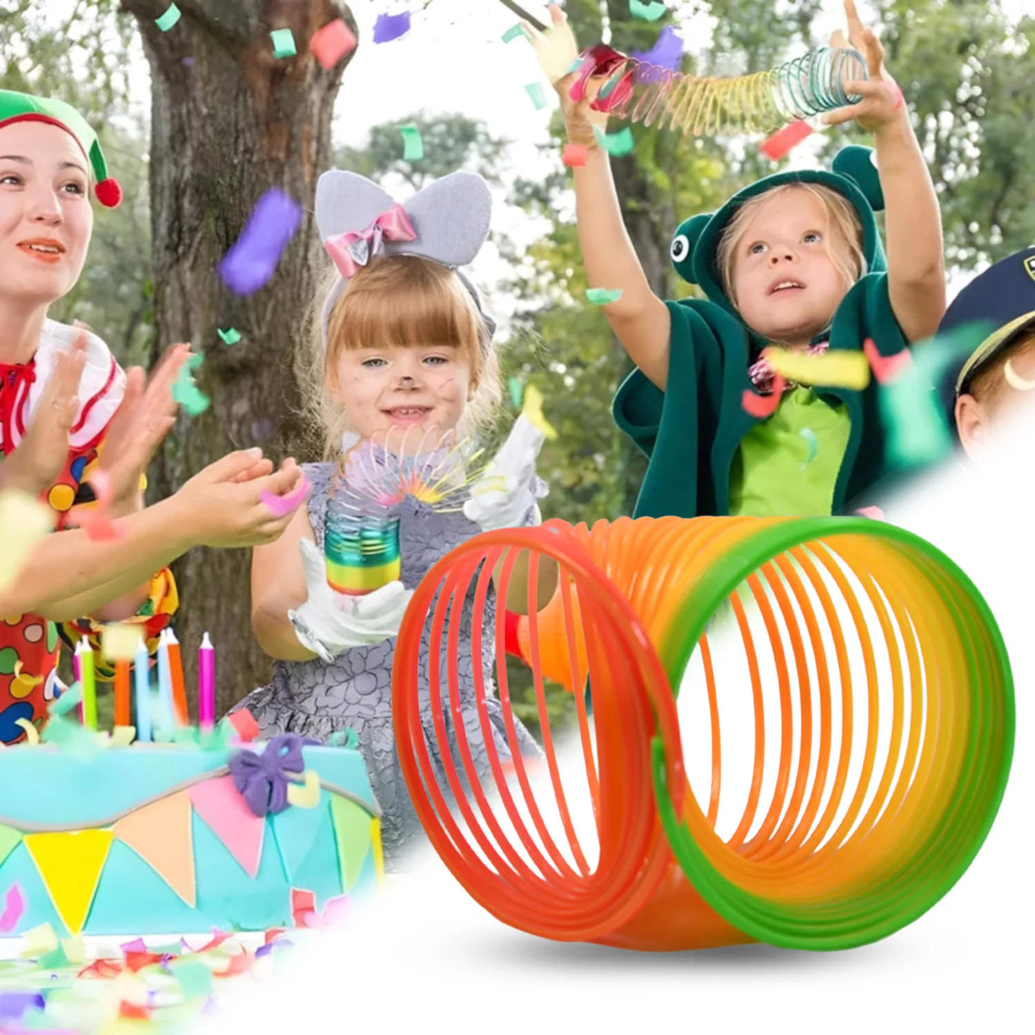 Rainbow Slinky Spring Toy – Compact Fun Toy for Kids & Adults, Gift-Friendly - Image 7