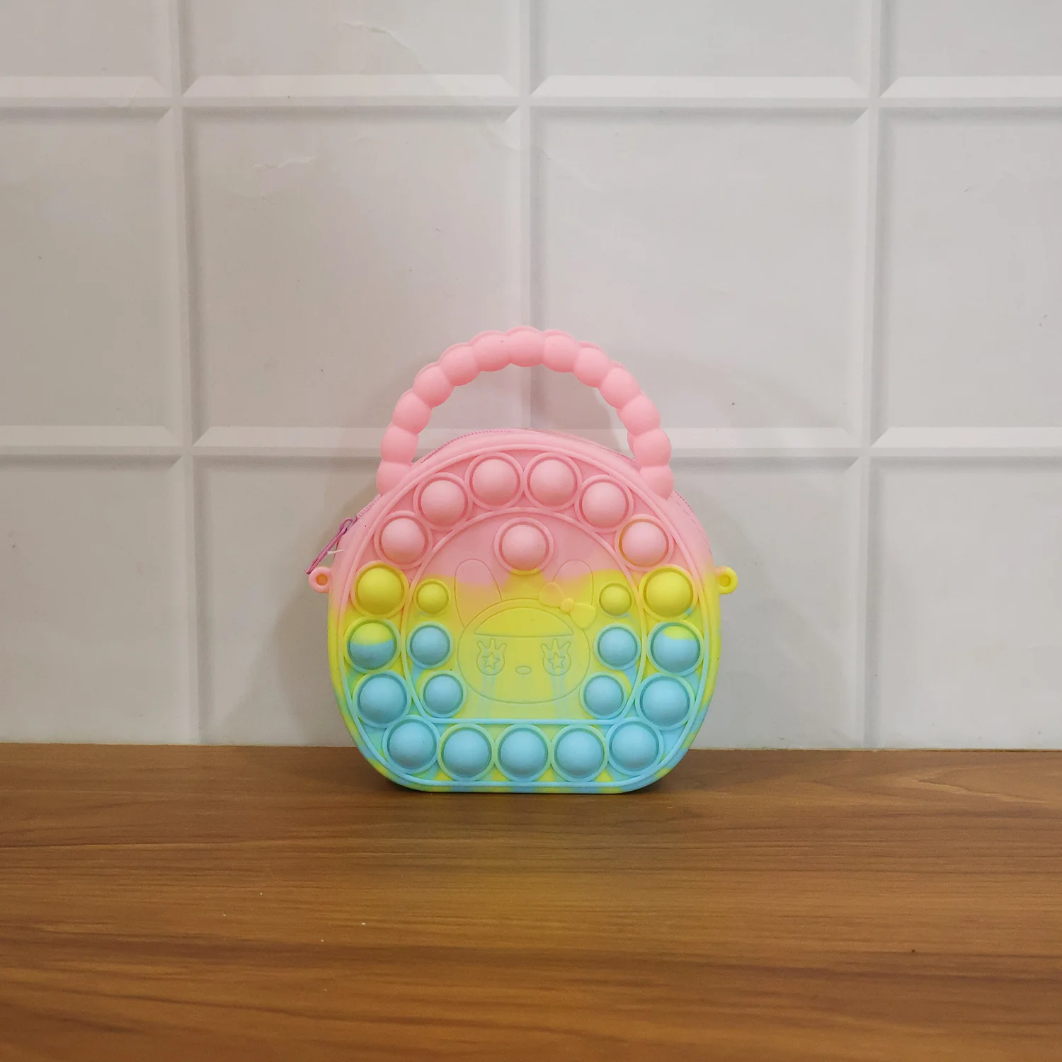 Rainbow Round Silicone Pop It Coin Purse (1 Pc) - Image 8