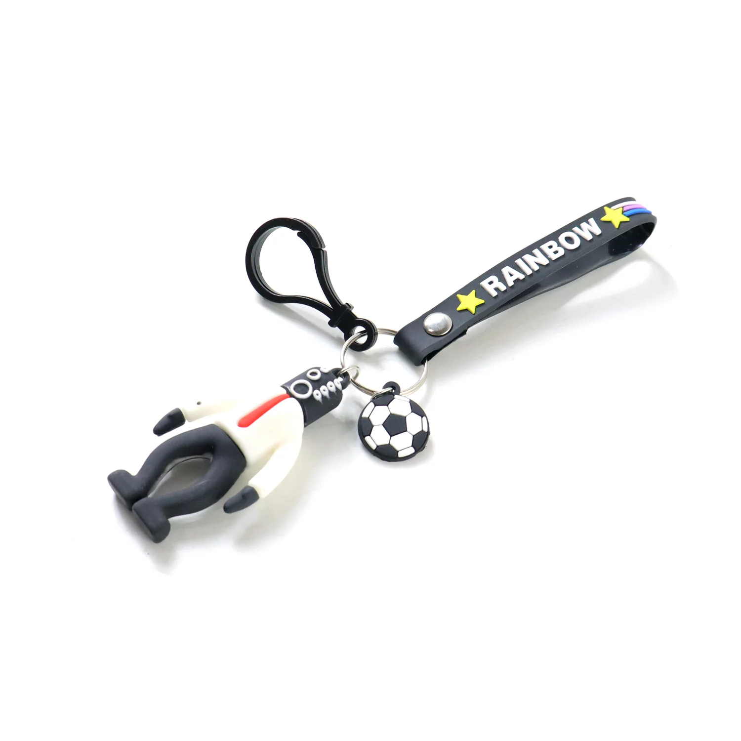 Rainbow Strap Cartoon Football Boy Keychain (1 Pc) - Image 4