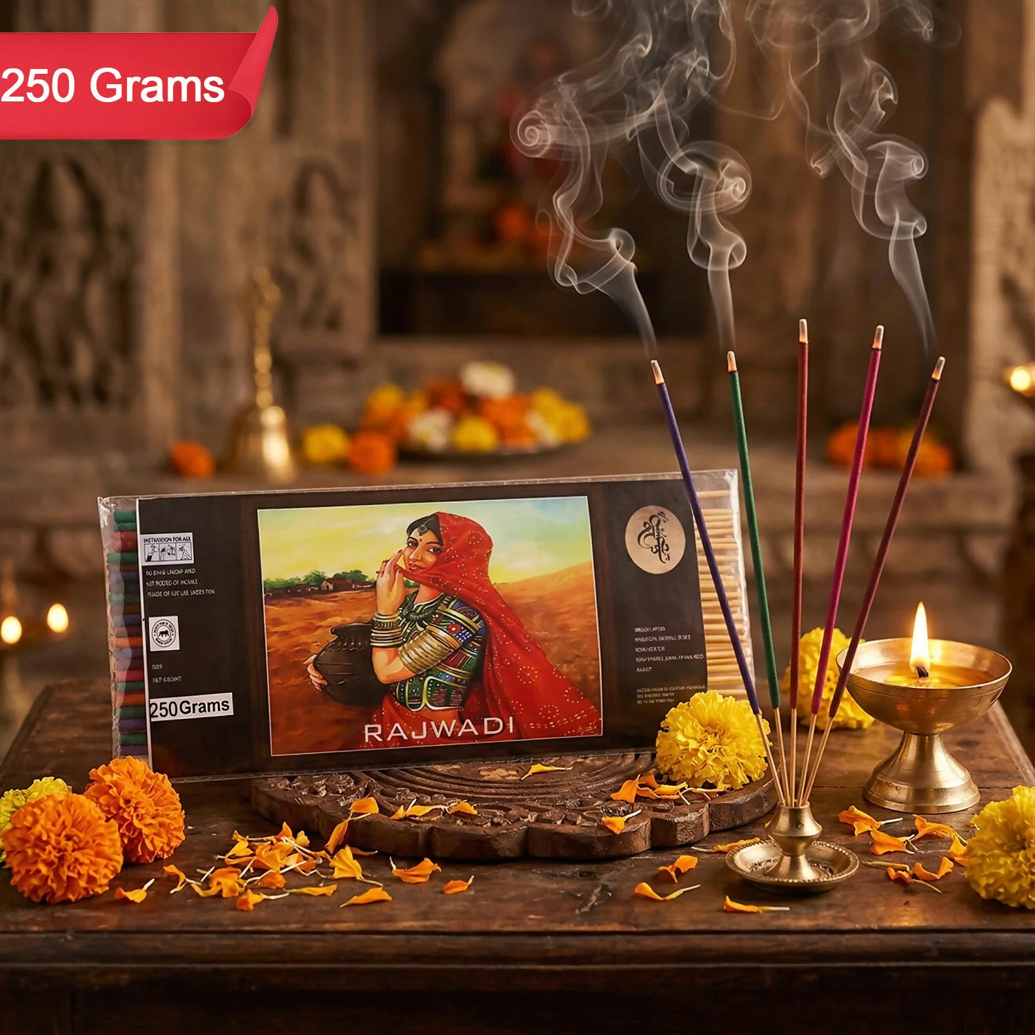 Rajwadi Incense Sticks Charcoal-Free Fragrance Agarbatti for Home Temple Pooja Meditation Prayer Aromatic Dhoop Sticks Pack - Image 4