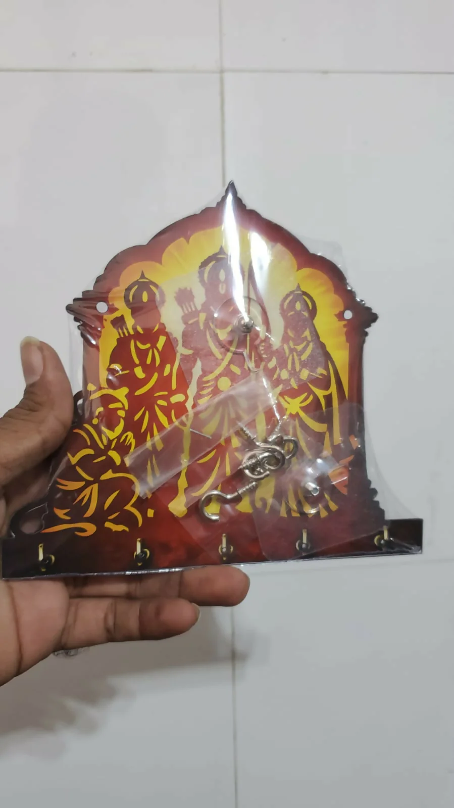 Ram Darbar Wooden Key Hanger for Home Entrance Wall Decor Key Holder Stand - Image 5