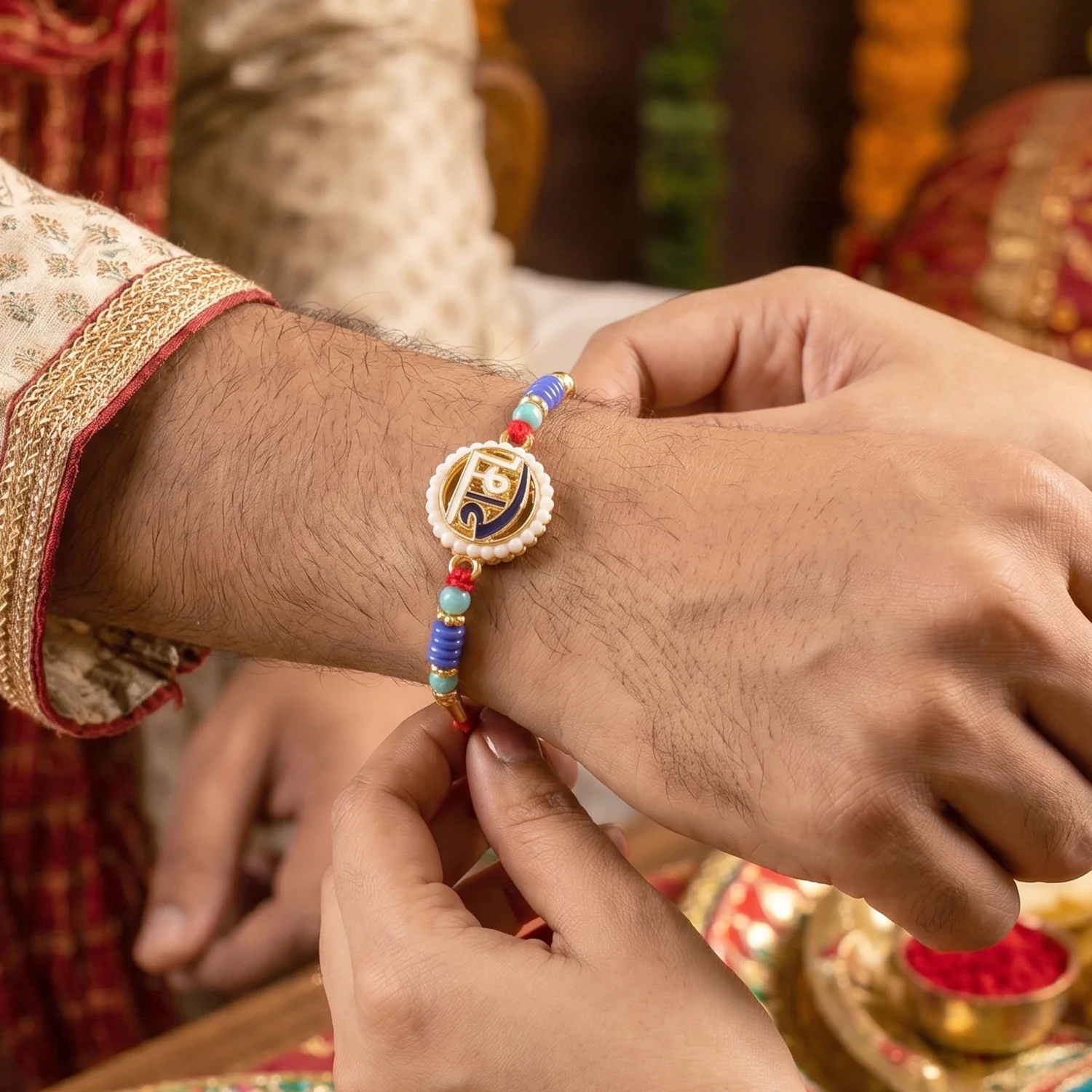 Ram Naam Devnagari Designer Rakhi - Image 2