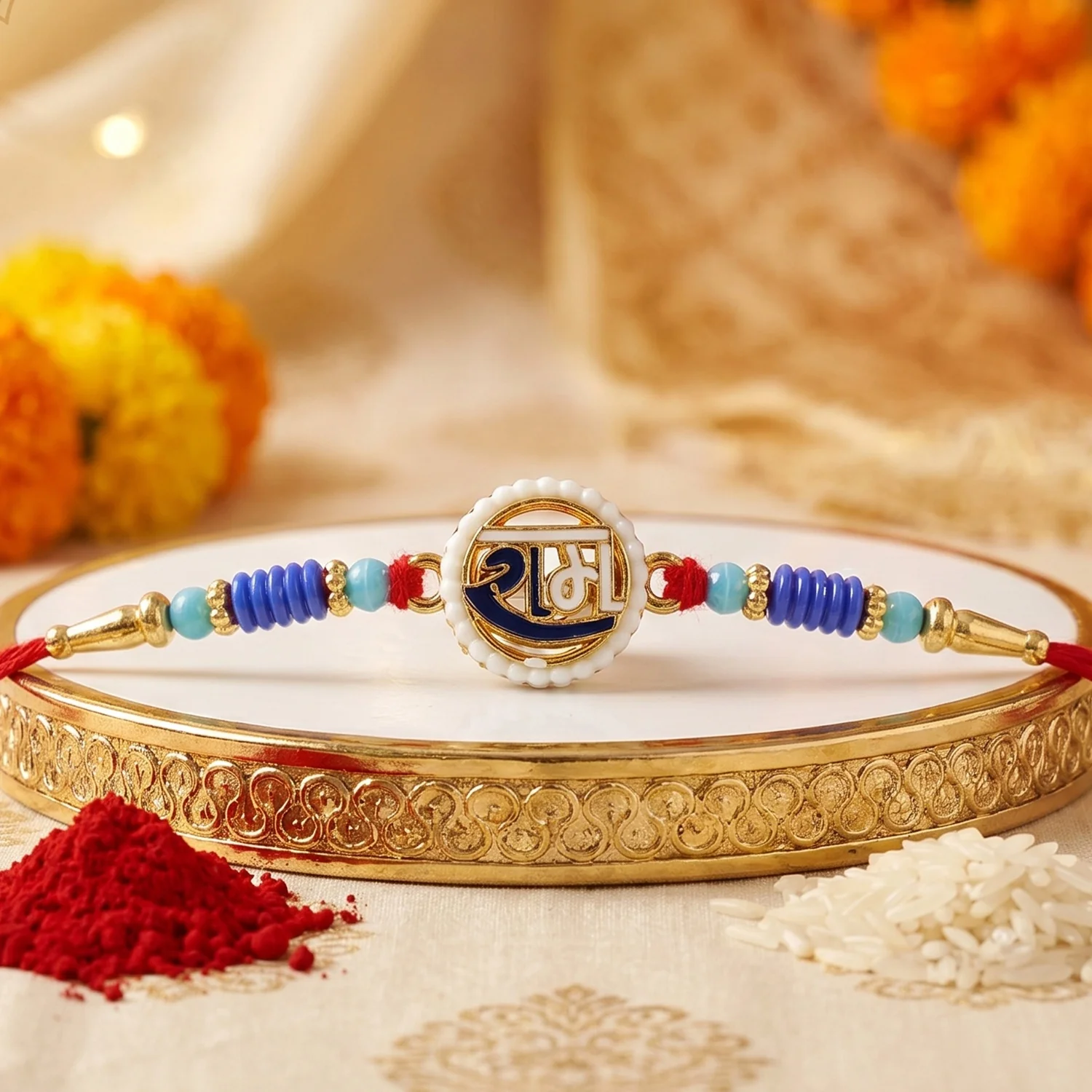 Ram Naam Devnagari Designer Rakhi - Image 4