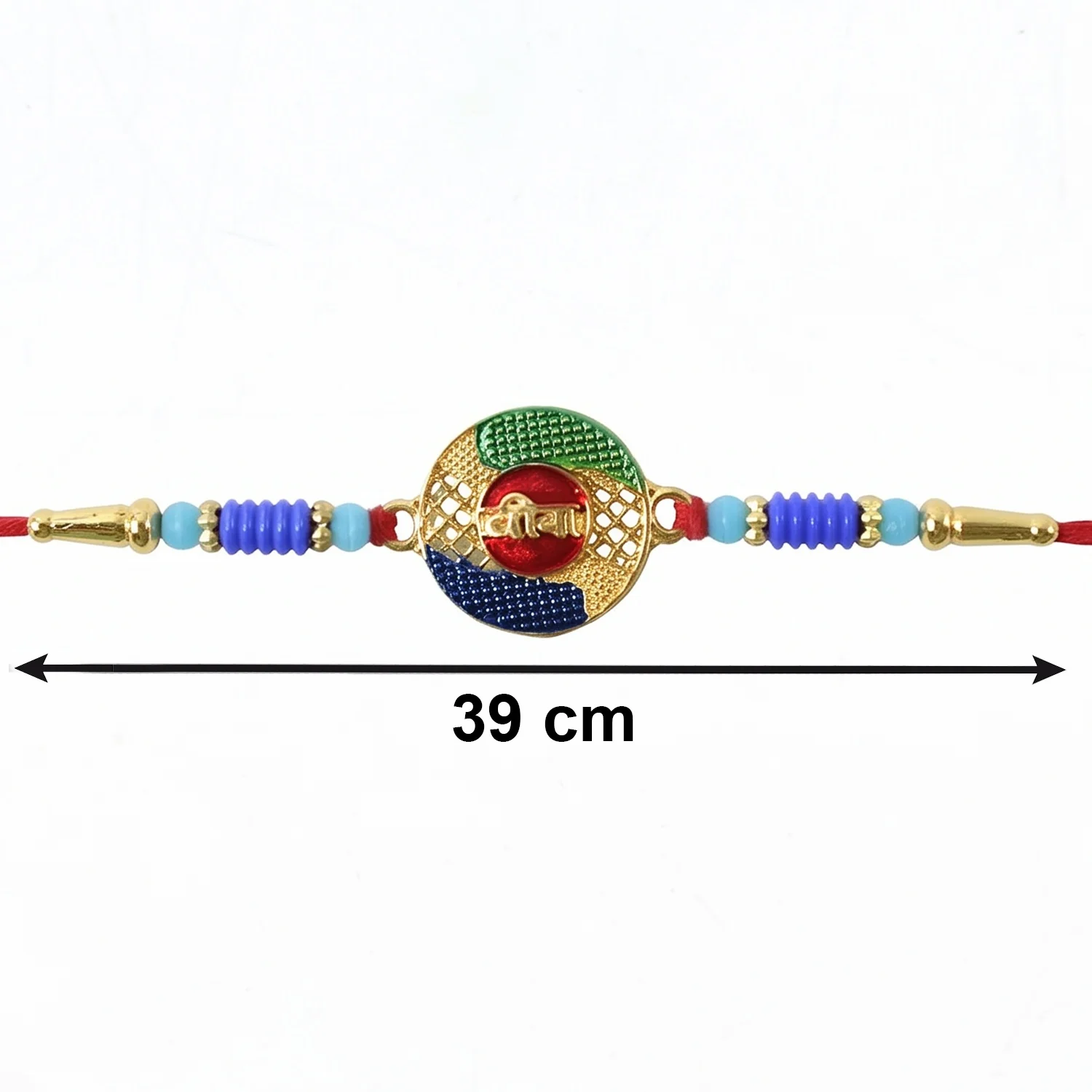 Designer Veera Rakhi – Multicolor Traditional Rakshabandhan Thread - Image 5