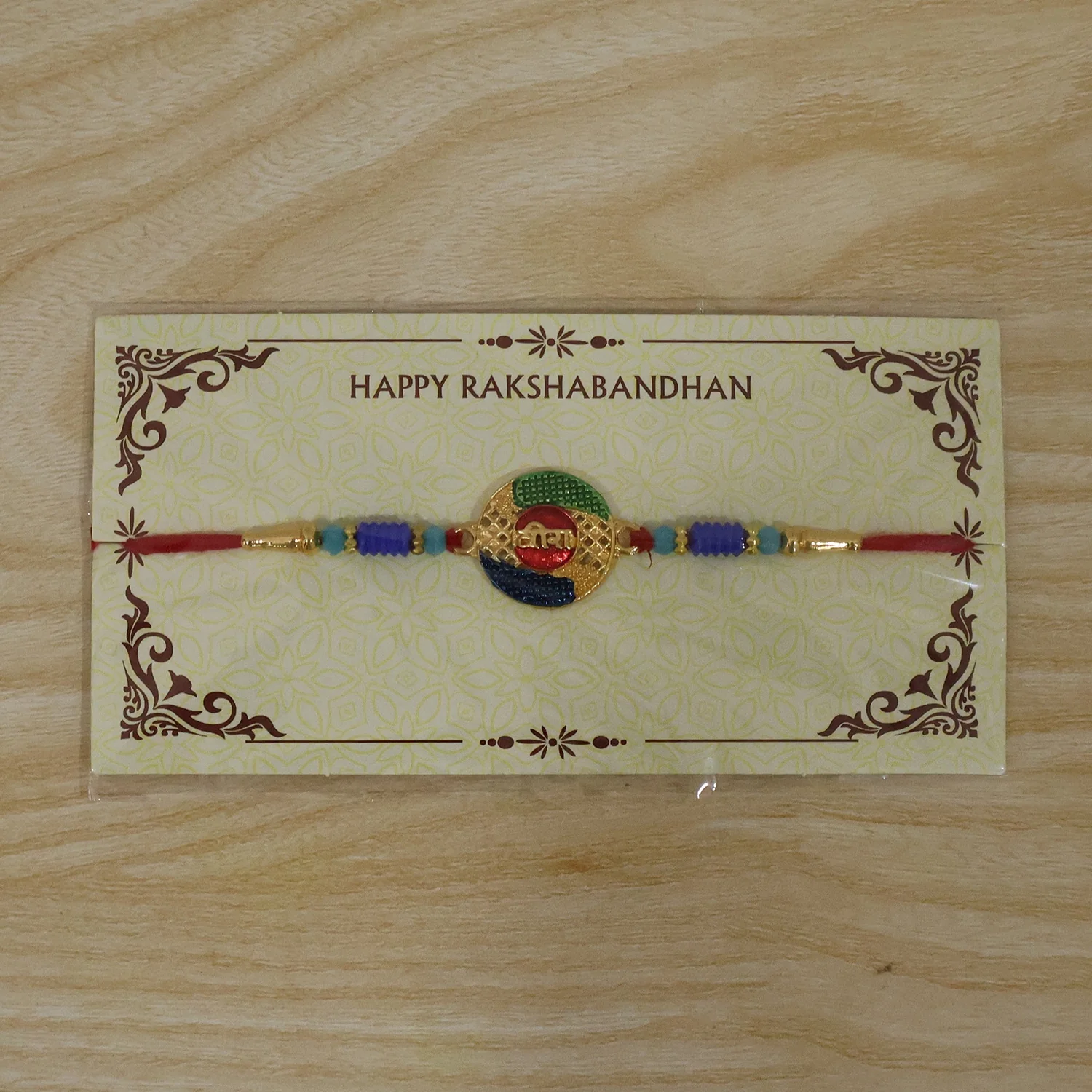 Designer Veera Rakhi – Multicolor Traditional Rakshabandhan Thread - Image 6