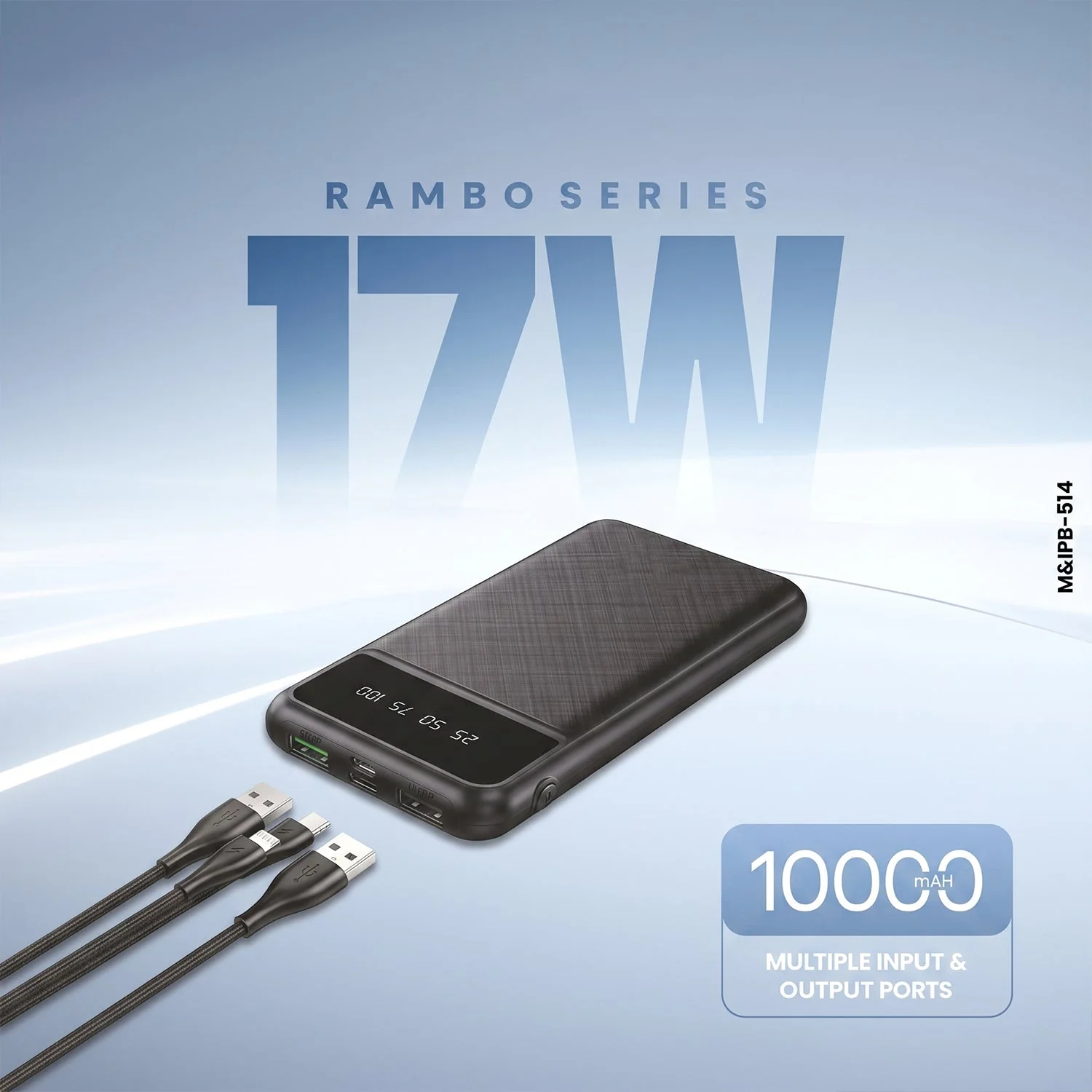 Rambo Series 10000mAh Fast Charging Power Bank, Powerbank (1 Pc, 17W) - Image 3