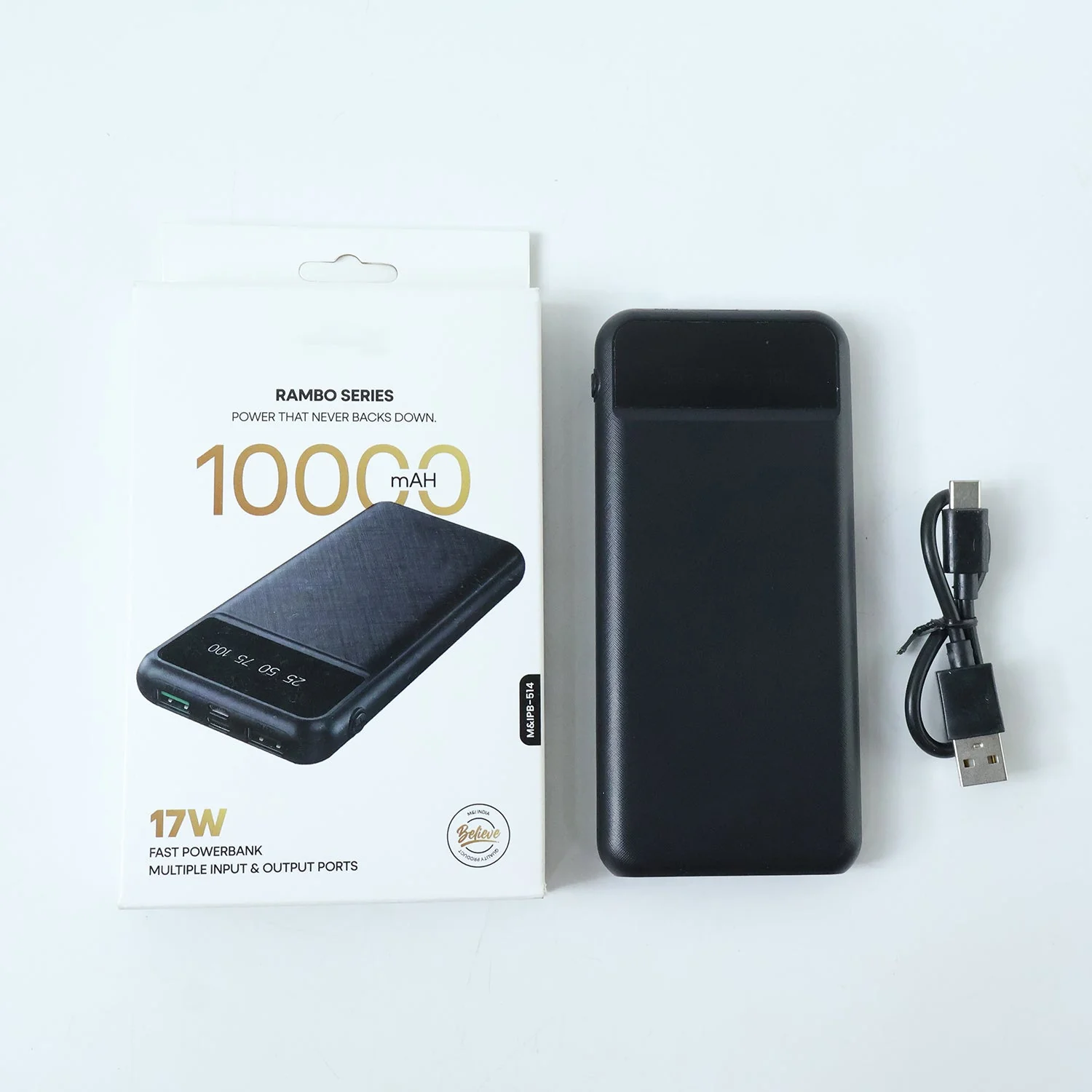 Rambo Series 10000mAh Fast Charging Power Bank, Powerbank (1 Pc, 17W) - Image 7