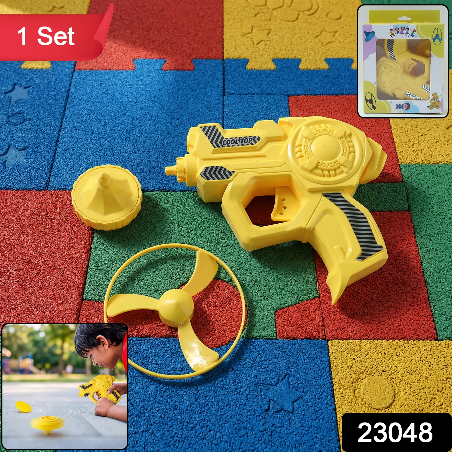 Rapid Rotor Flying Launcher Toy Gun Set 1 Set - Image 2
