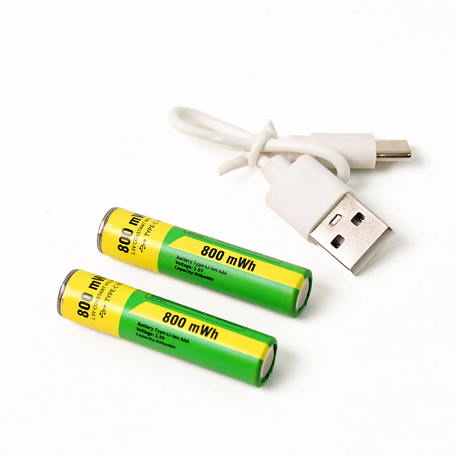 AAA Rechargeable 800 mWh Batteries With Recharging Cable (2 Pc Set) - Image 5