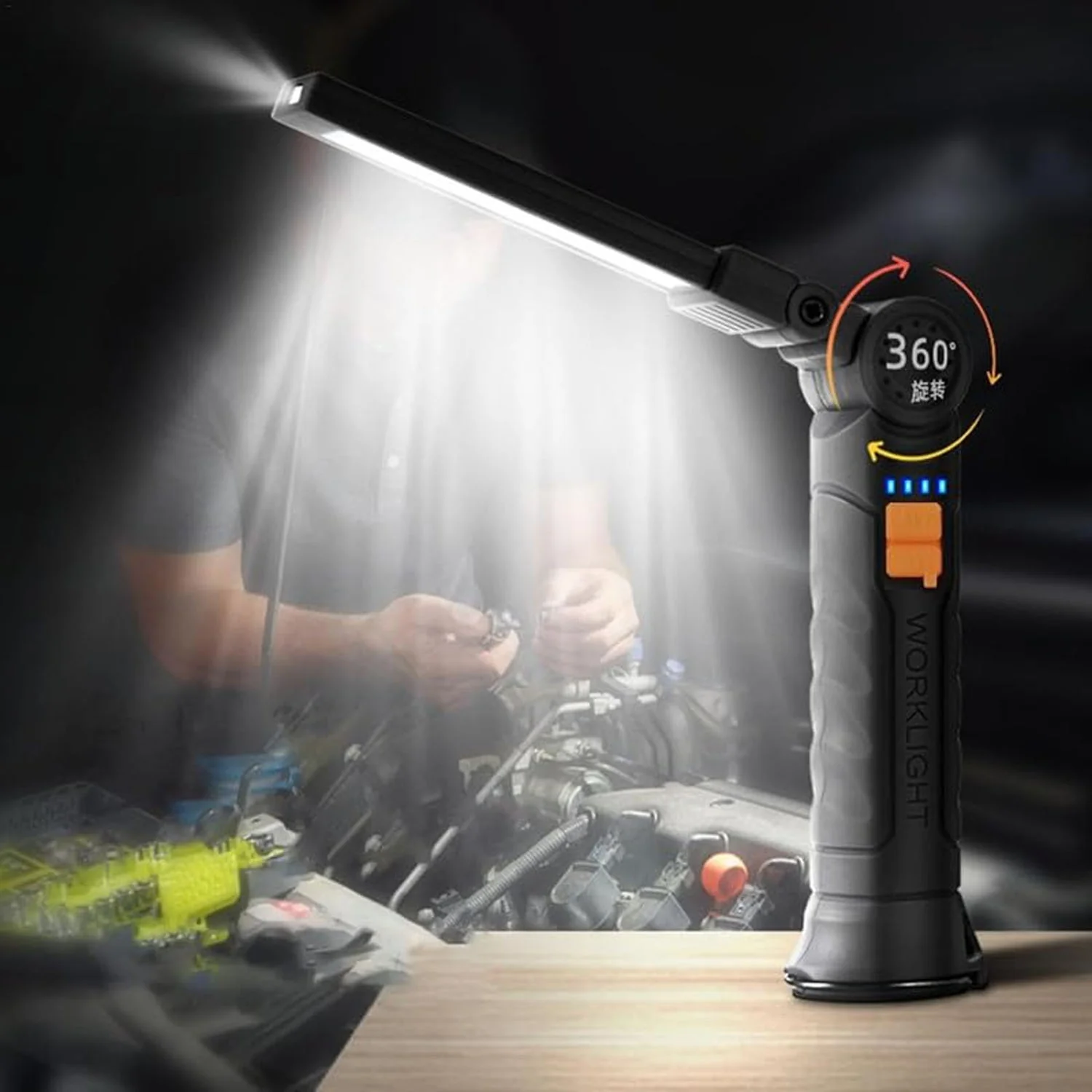 Rechargeable Adjustable Big LED Work Light (1 Pc) - Image 4