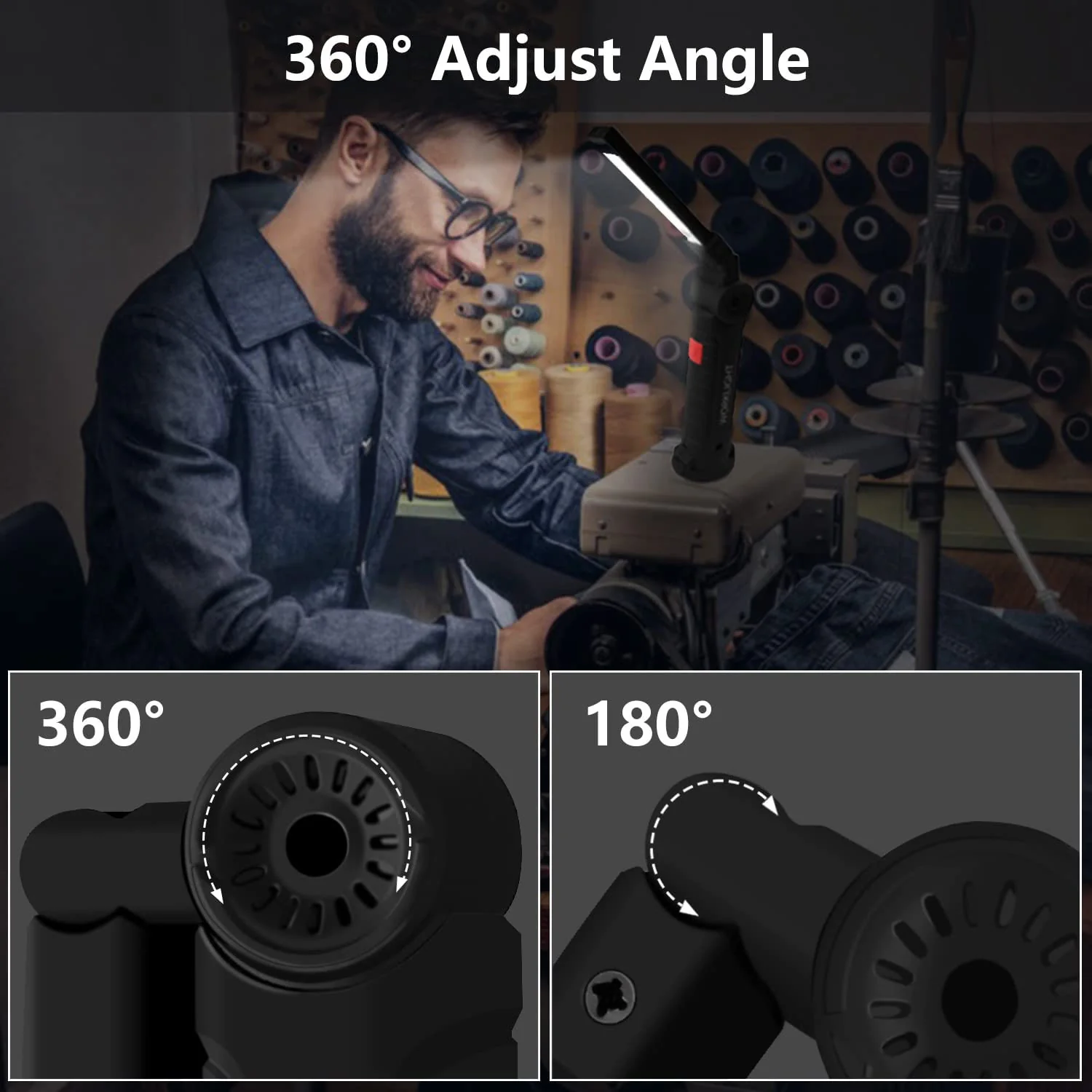 Rechargeable Adjustable Big LED Work Light (1 Pc) - Image 8