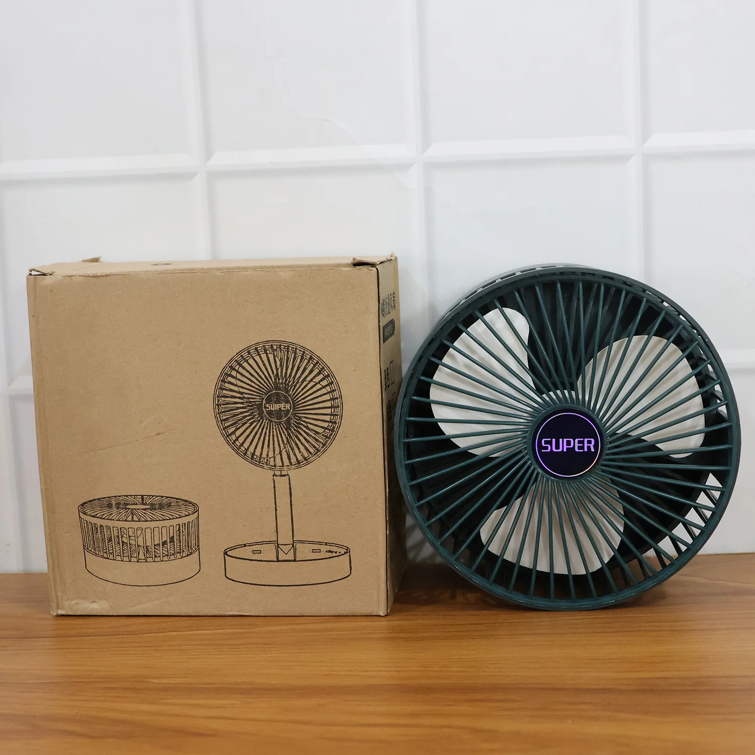 Rechargeable Desktop Table Fan Mobile Phone Holder (1 Pc) - Image 10