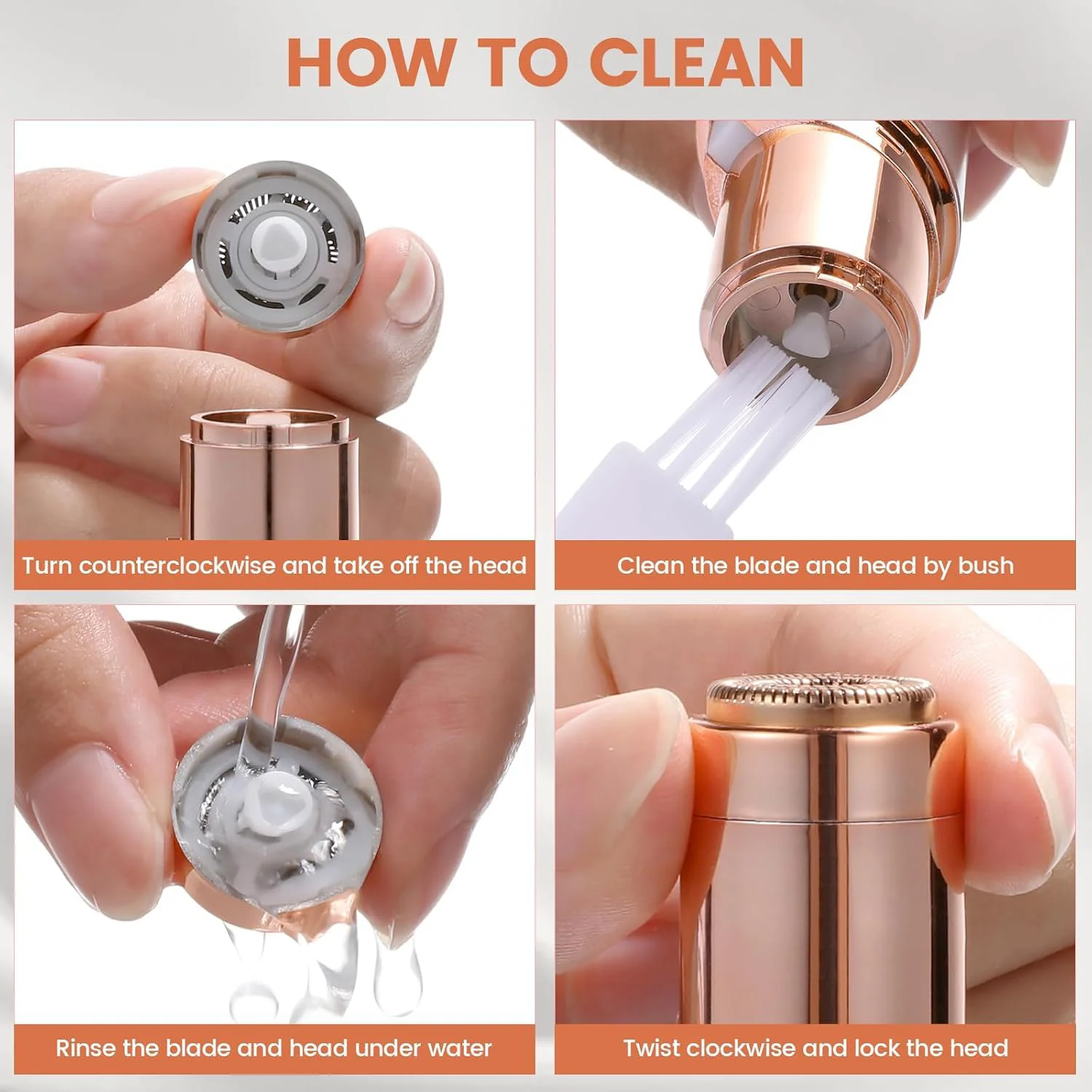 Rechargeable Facial Hair Remover Set for Women  – 1 Set - Image 7