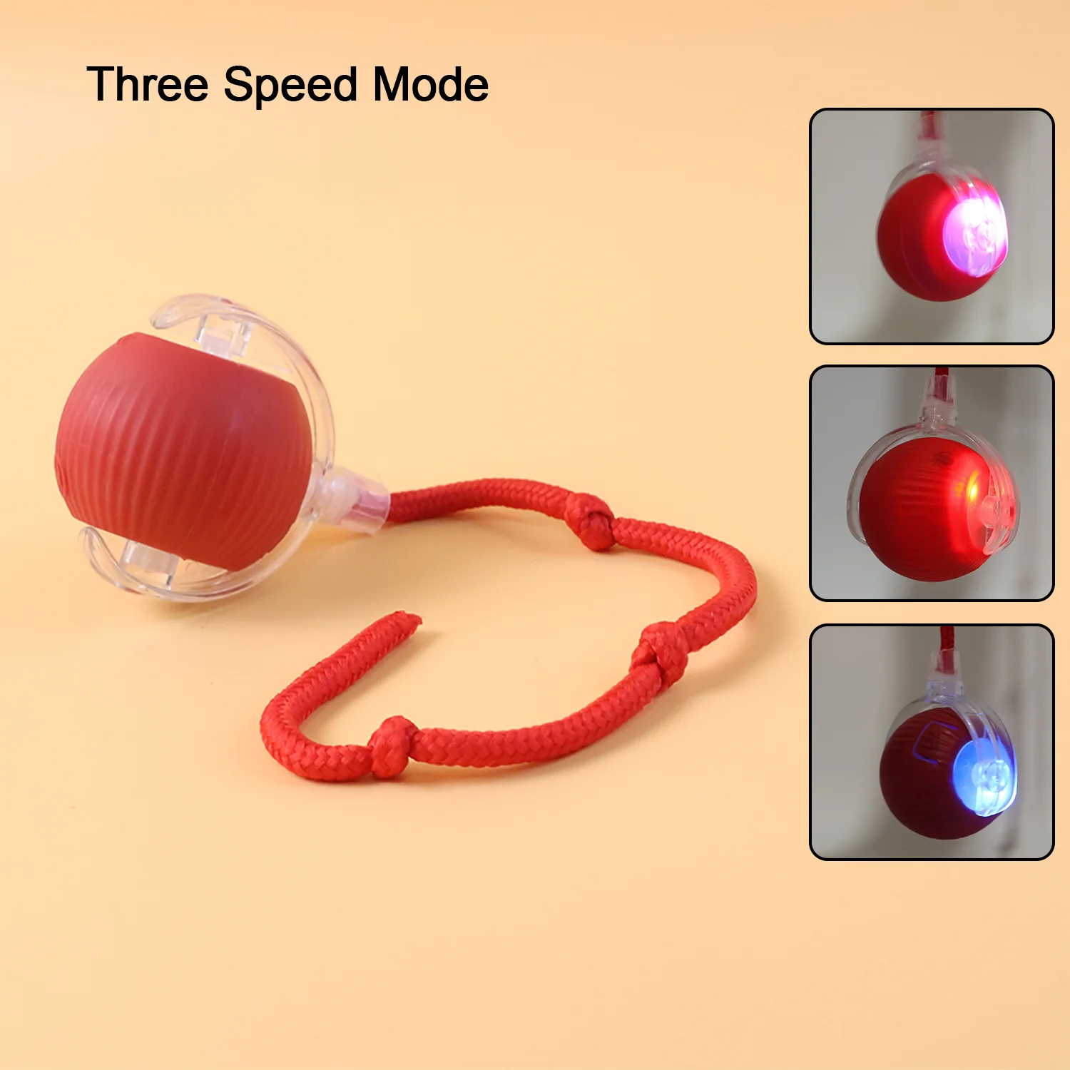 Rechargeable Interactive Cat Toy Ball with Detachable Tail and LED Light (1 Pc) - Image 4