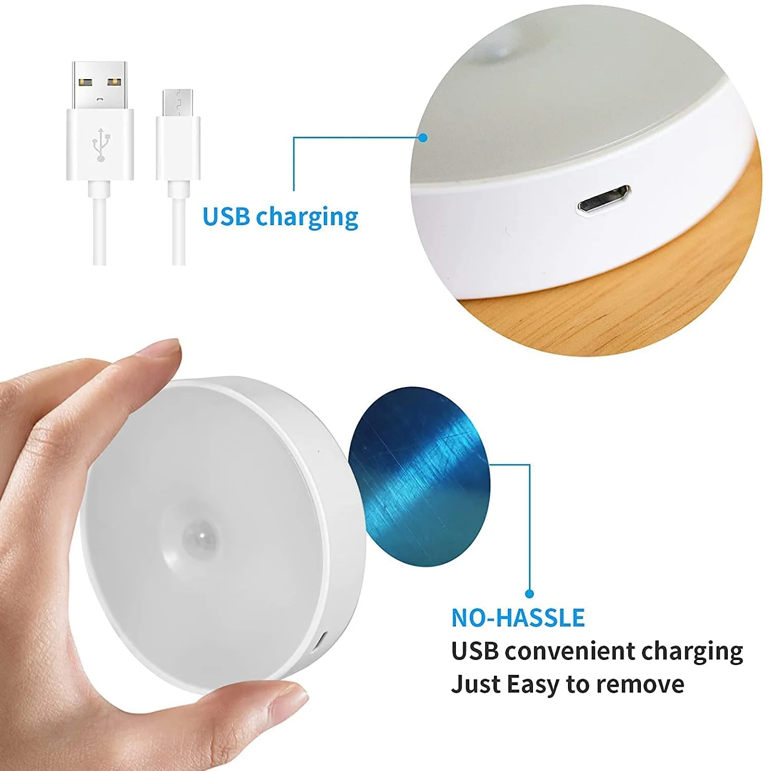 Rechargeable LED Press Button Night Light (1 Pc) - Image 3