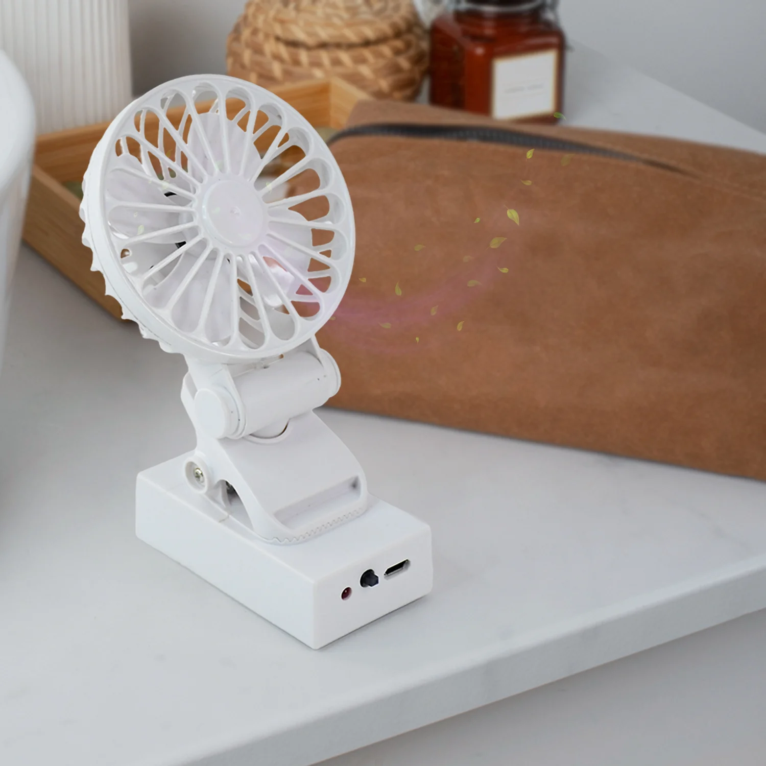 Rechargeable Mini Clip-On Desk Fan (1 Pc) - Image 6