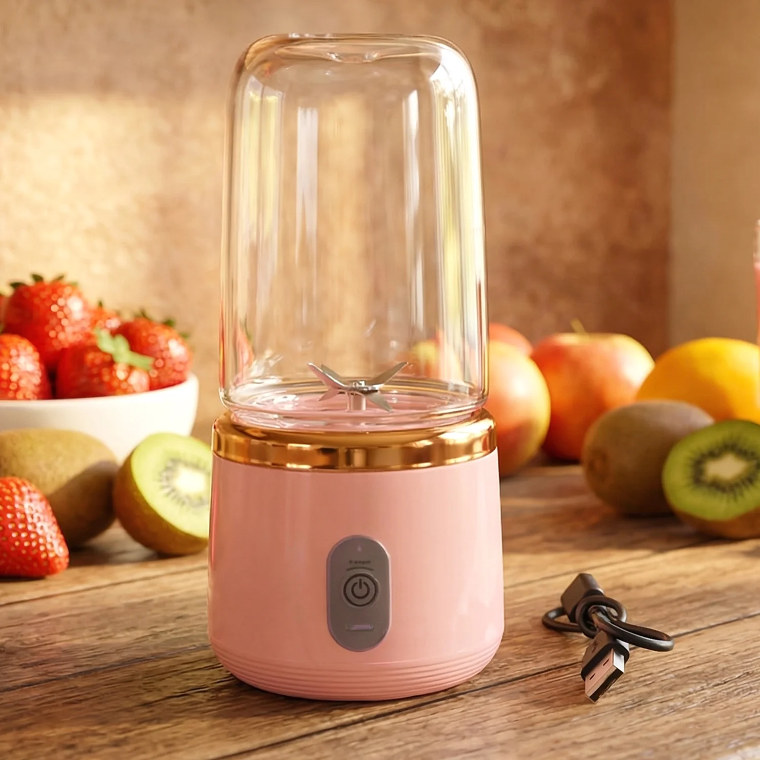 Rechargeable Portable Mini Juicer Blender Bottle Without Cup (1 Pc, 400 ML) - Image 7