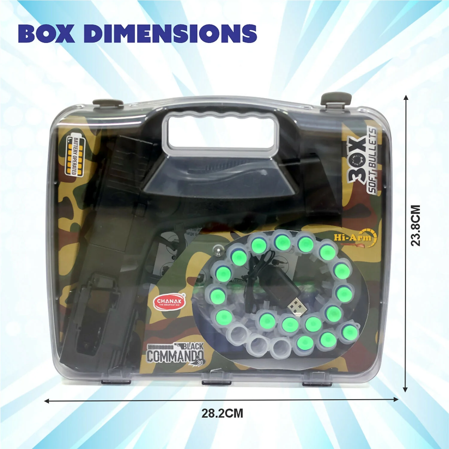 Rechargeable Soft Bullet Toy Gun Set with 30 Bullets and Dual Manual Auto Firing Mode - Image 5