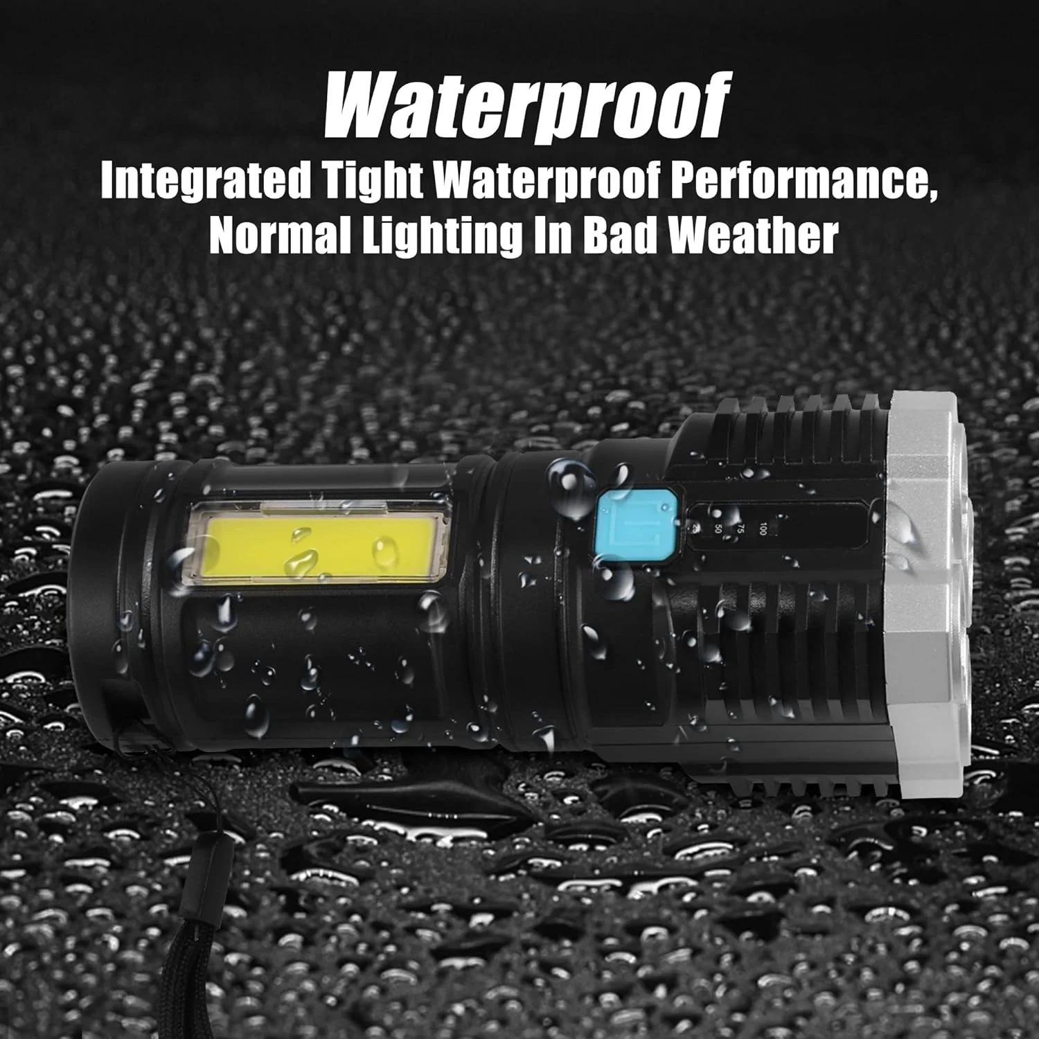 Rechargeable 4-LED Torch Light with 800 Lumens for Outdoor Use - Image 5