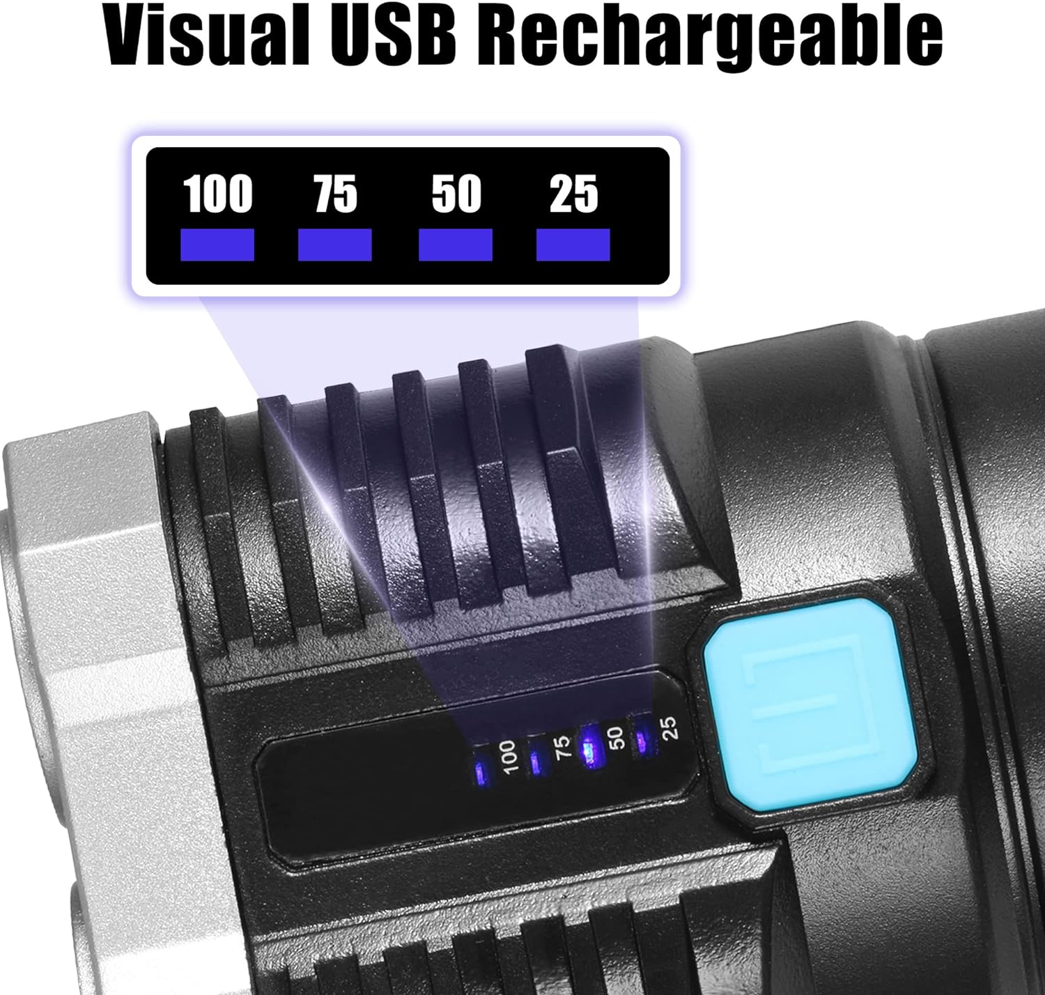 Rechargeable 4-LED Torch Light with 800 Lumens for Outdoor Use - Image 7