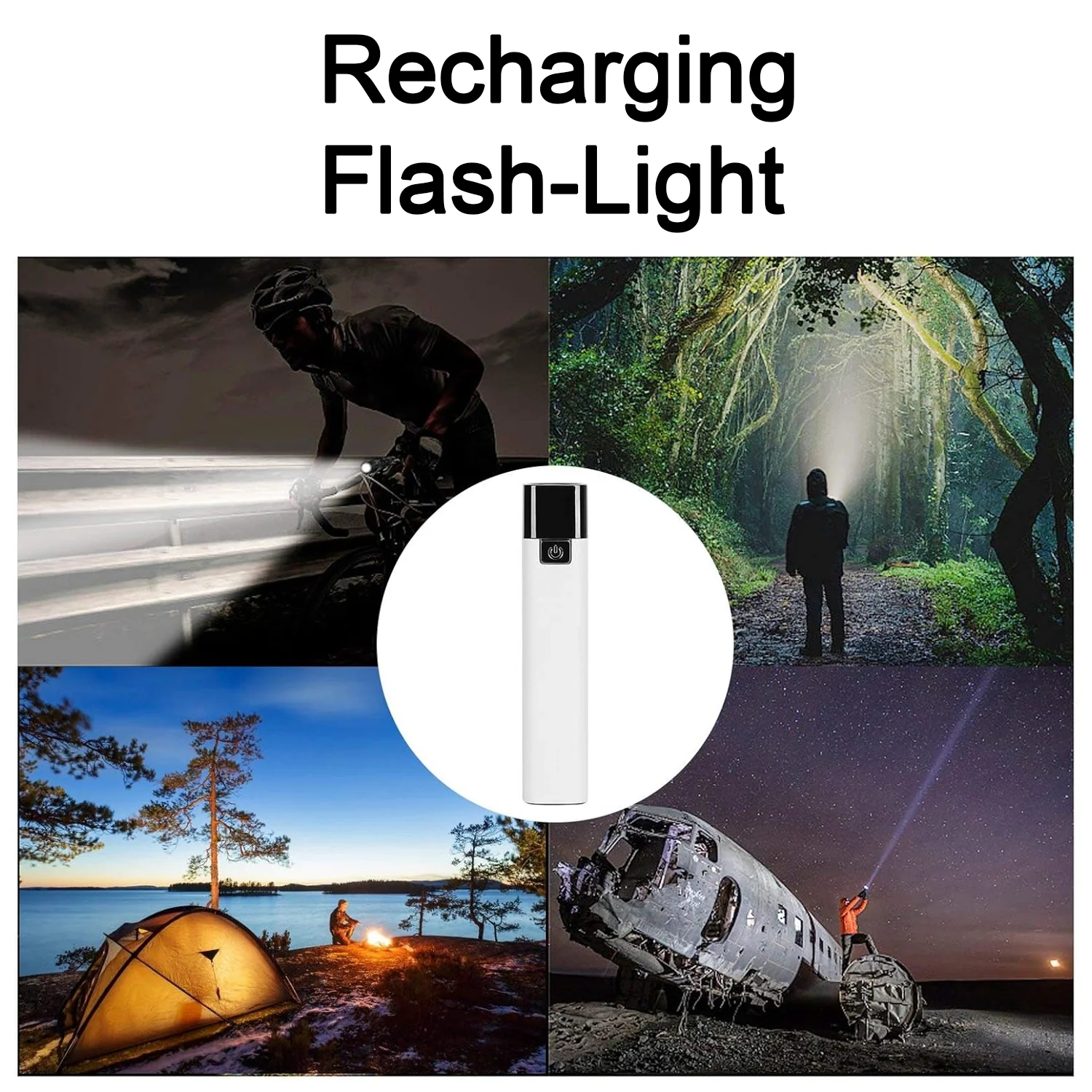 Rechargeable Touch-Control LED Flashlight (1 Pc) - Image 7