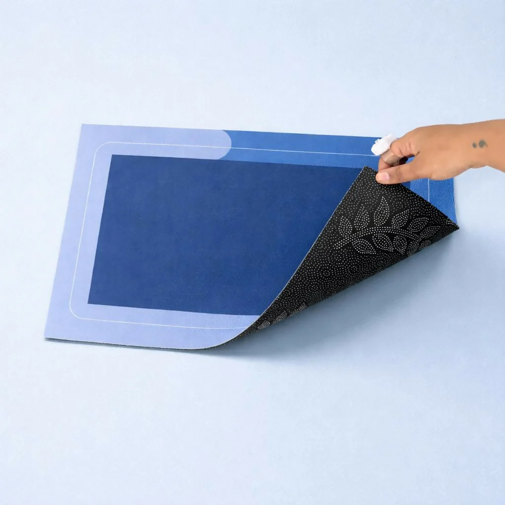 Rectangle B Grade Bathroom Mat – Waterproof Quick-Dry Floor Mat Blue (100Gm) - Image 4