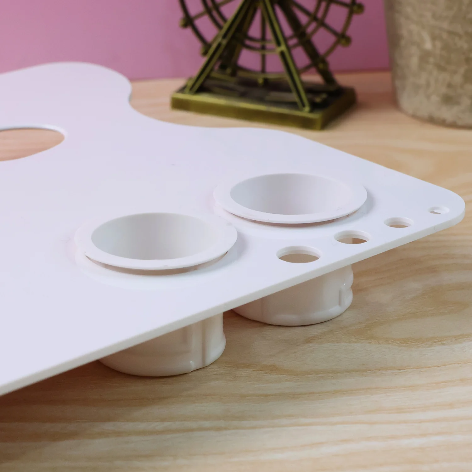 Rectangle Oil Painting Palette with 2 Dippers – Professional Artist Mixing Plate - Image 3