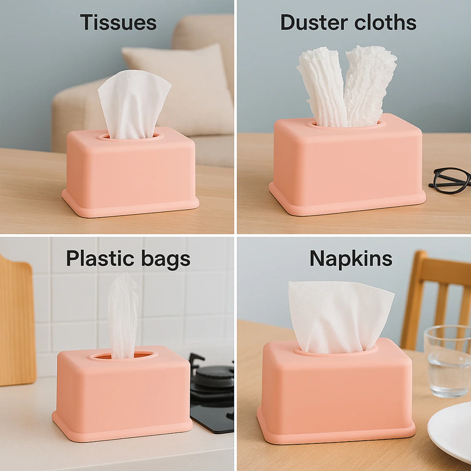 Rectangular Tissue Paper Box Holder (1 Pc) - Image 3