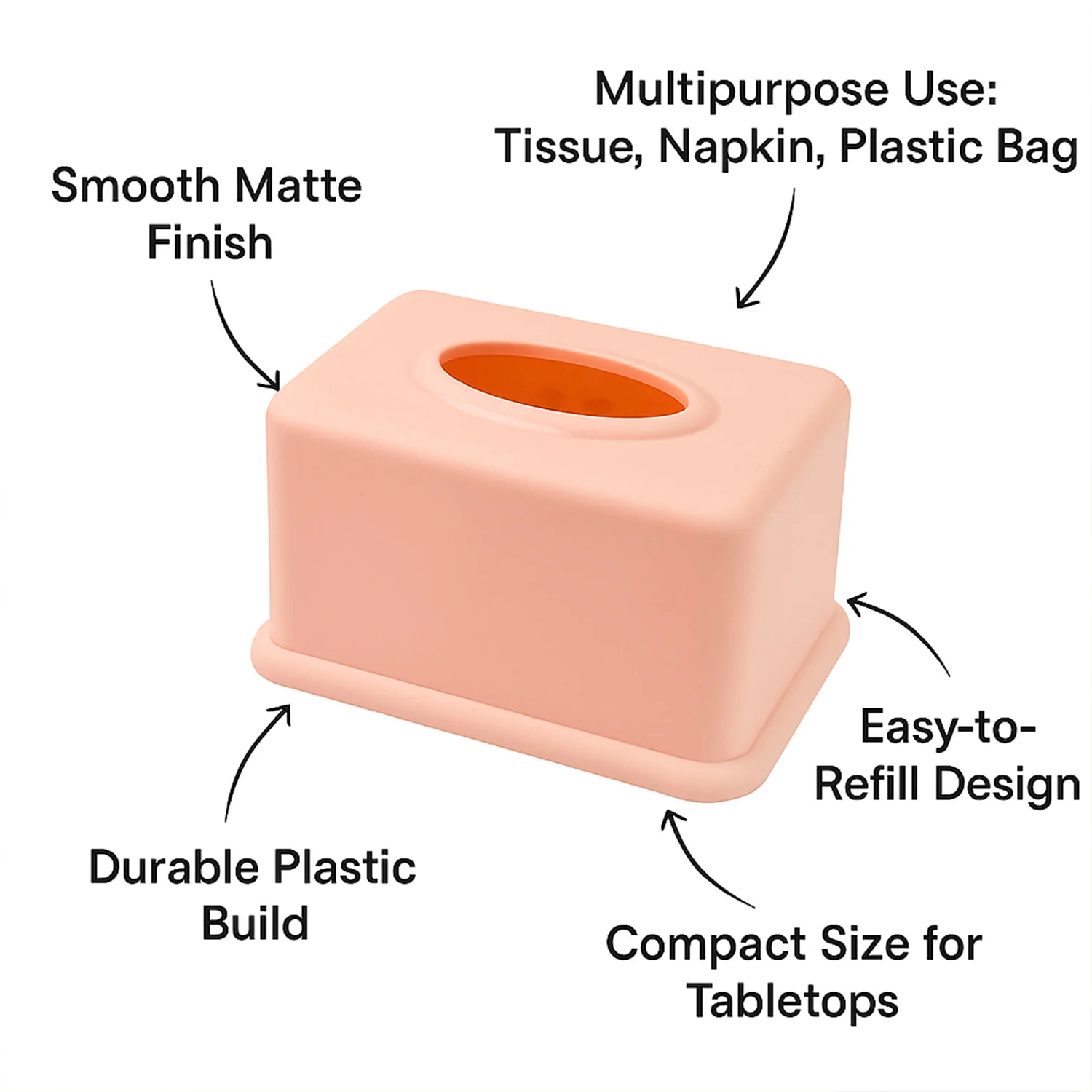 Rectangular Tissue Paper Box Holder (1 Pc) - Image 7
