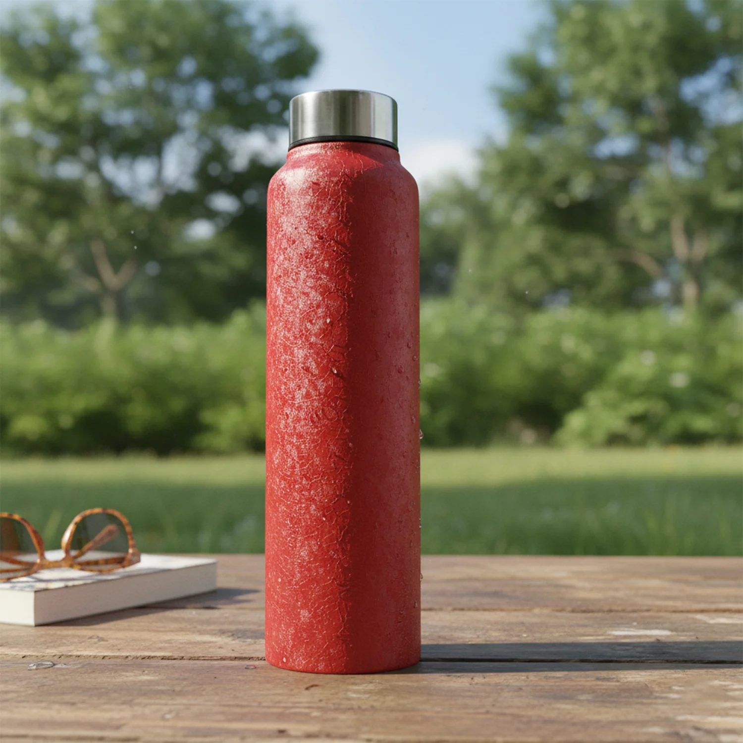 Red Alpha Pro Classic Stainless Steel Water Bottle 1000 ML ,Red Color - Image 7