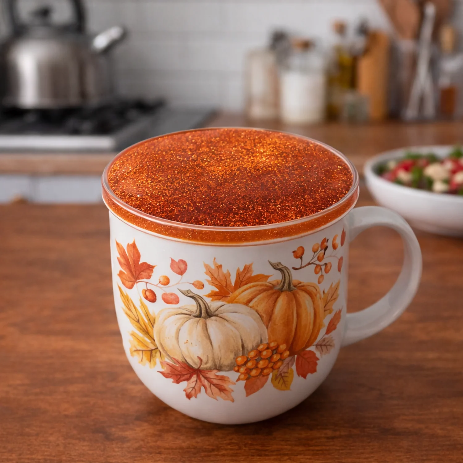Red Glitter Resin Tea Coaster for Cup & Mug ( MUG NOT INCLUDED) - Image 3