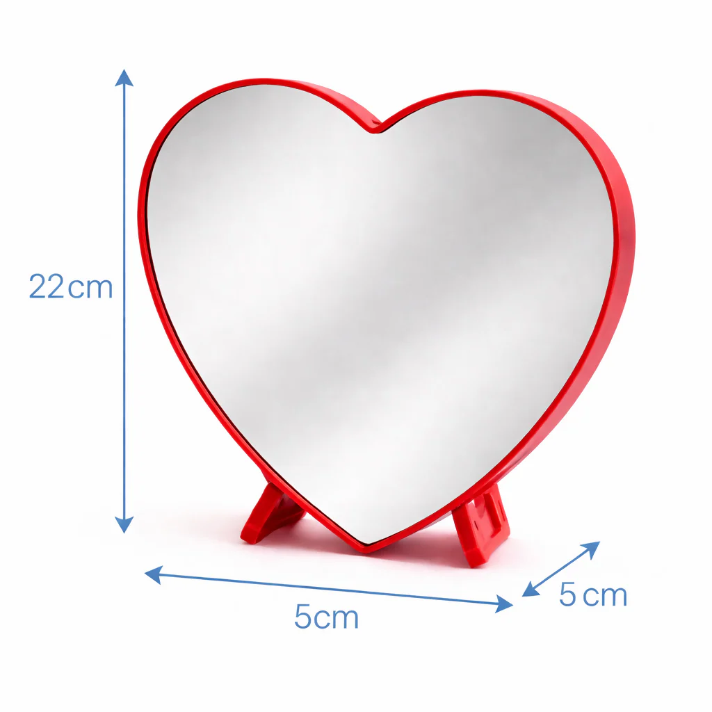 Red Heart Shape LED Night Lamp with Stand for Bedroom Table Decor - Image 5