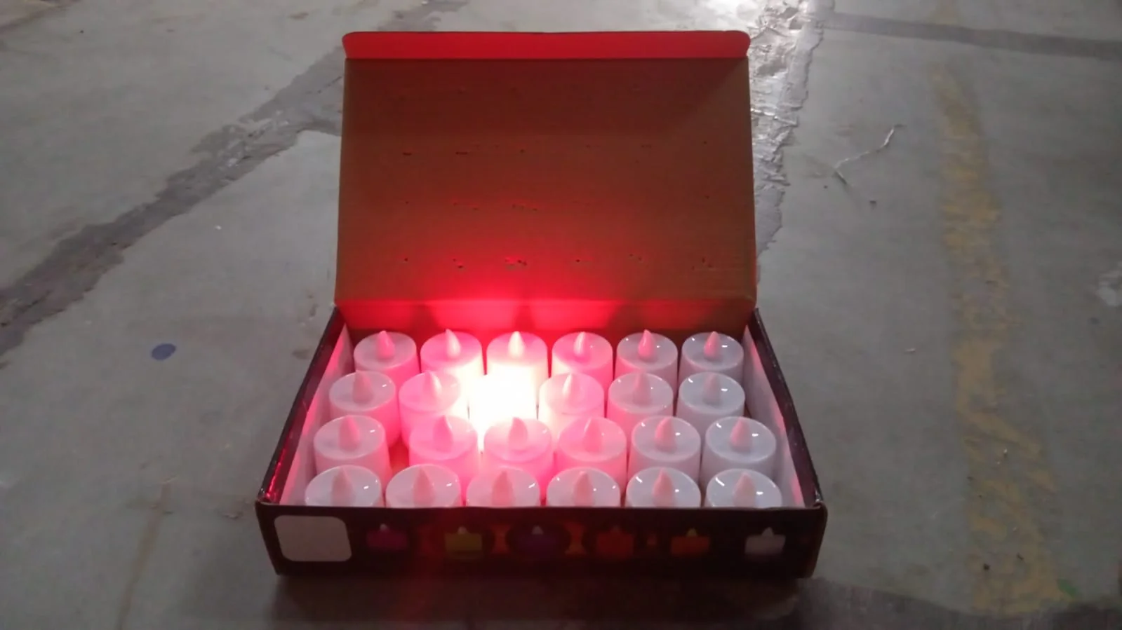 Red LED Tealights Smokeless Flameless Candles for Home Decor, Diwali (24 Pcs) - Image 8