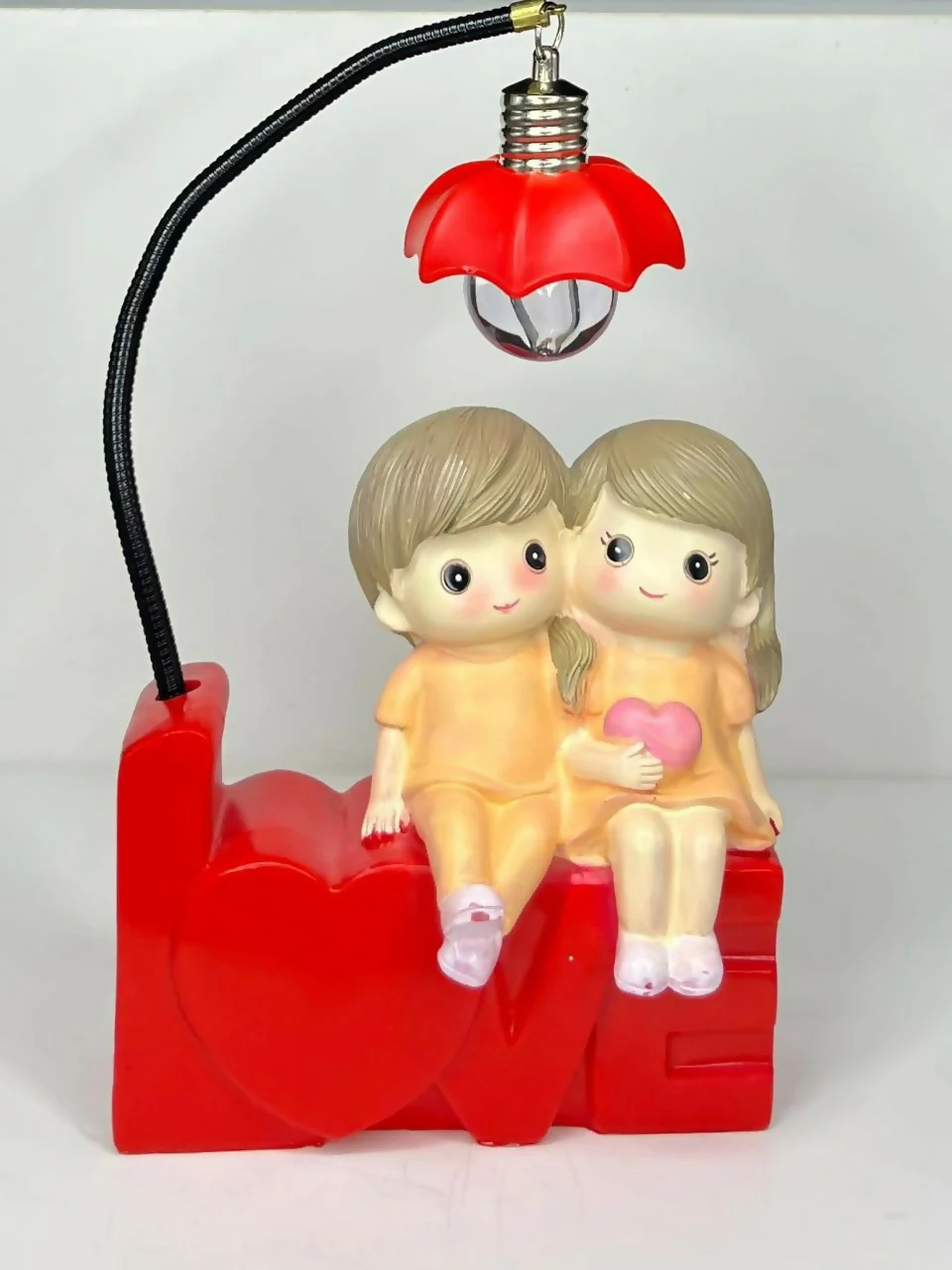 Red Romantic Couple Love Lamp Night Light Decorative Showpiece - Image 5