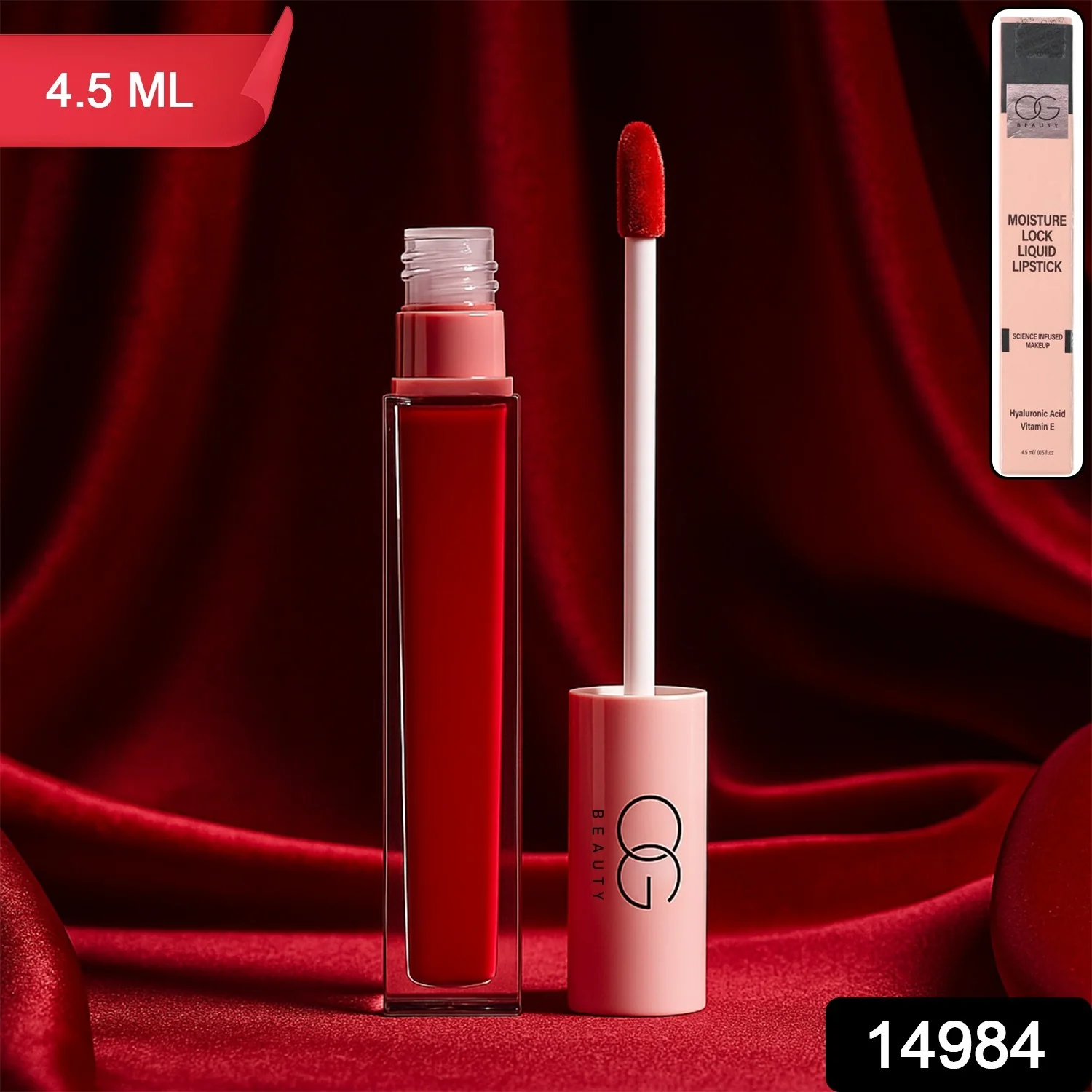 OG Beauty Red Rush Moisture Lock Liquid Lipstick (4.5 ML / 1 Pc) - Image 2